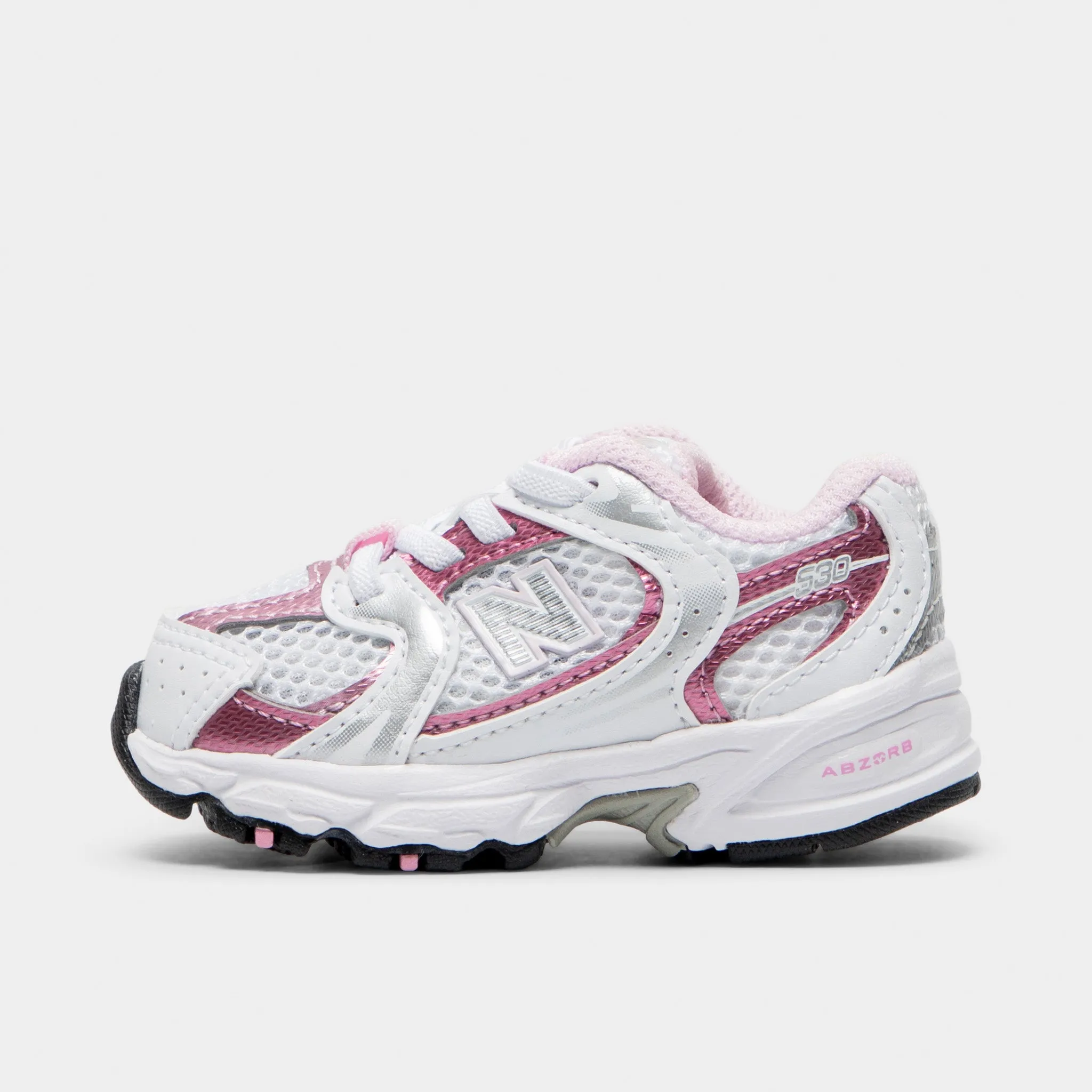 New Balance Infants' 530 White / Pink Sugar Wet Surface Running Wireless