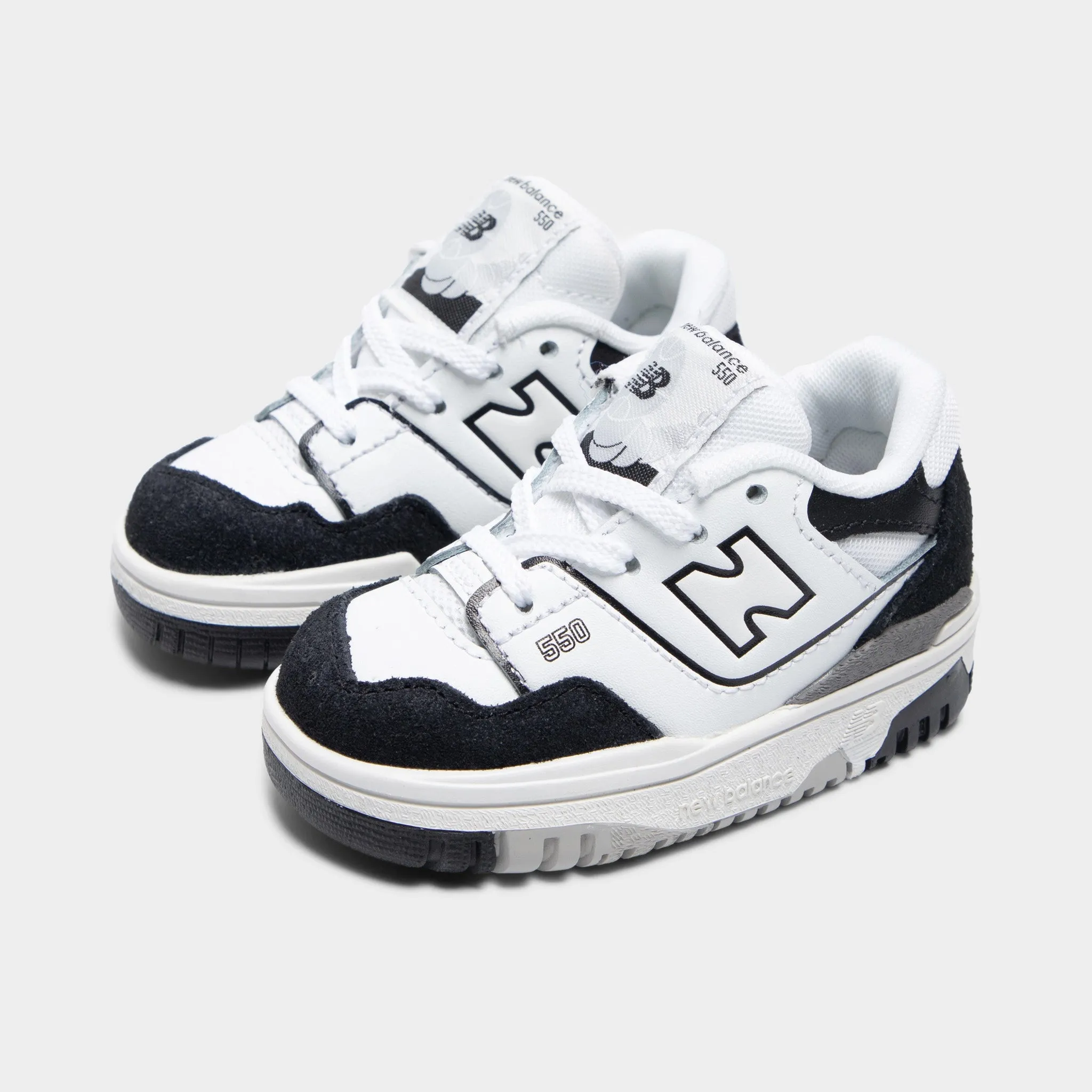 Durable outsole tread New Balance Infants' 550 White / Black