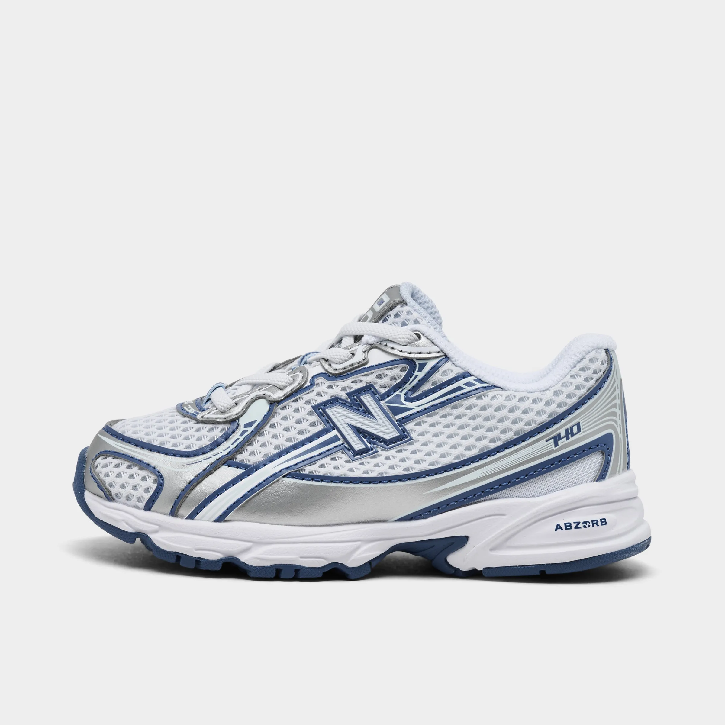 New Balance Infants' 740 White / Blue Snowy running