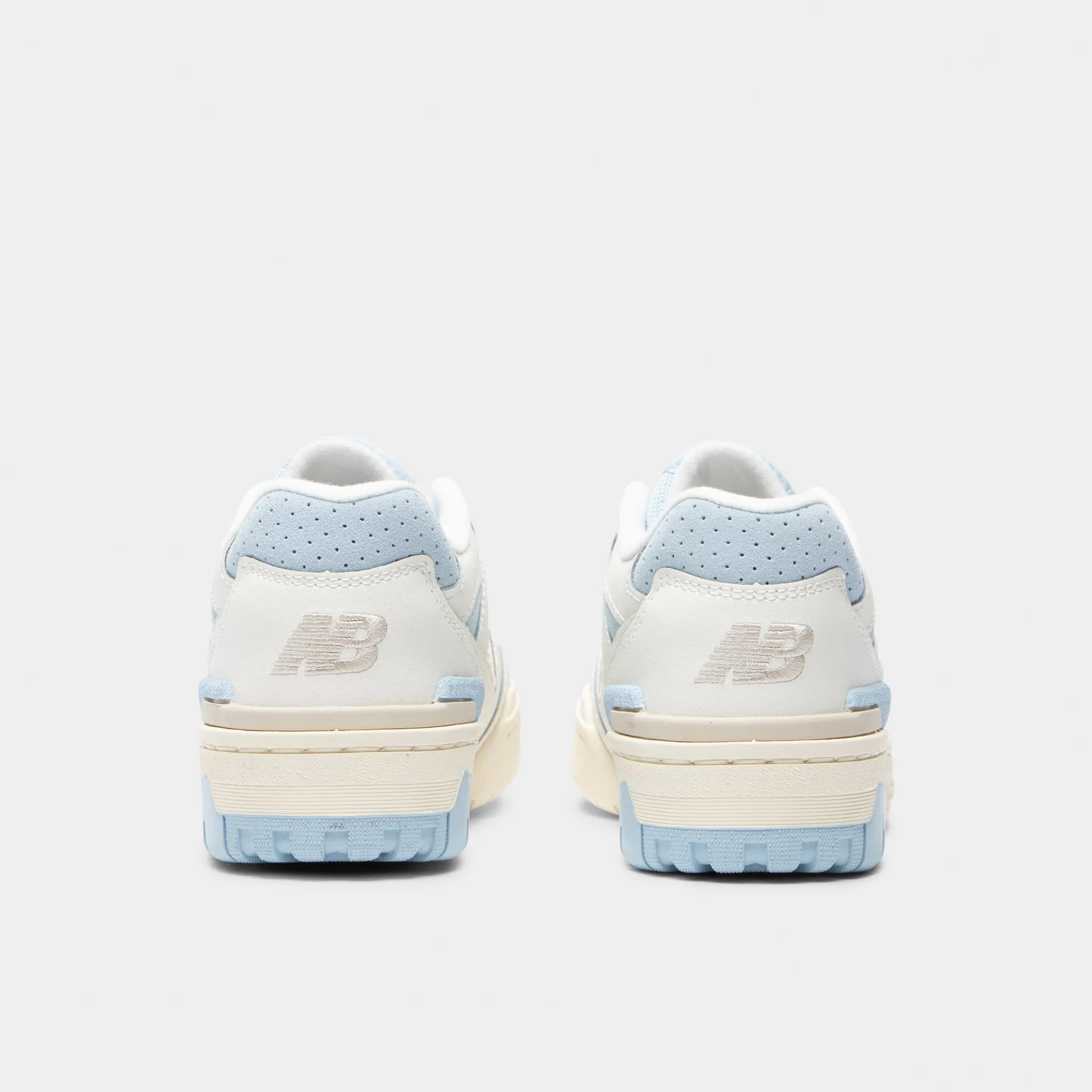 New Balance Juniors' 550 White / Light Blue Versatile Footwear Reinforced Ankle Collar