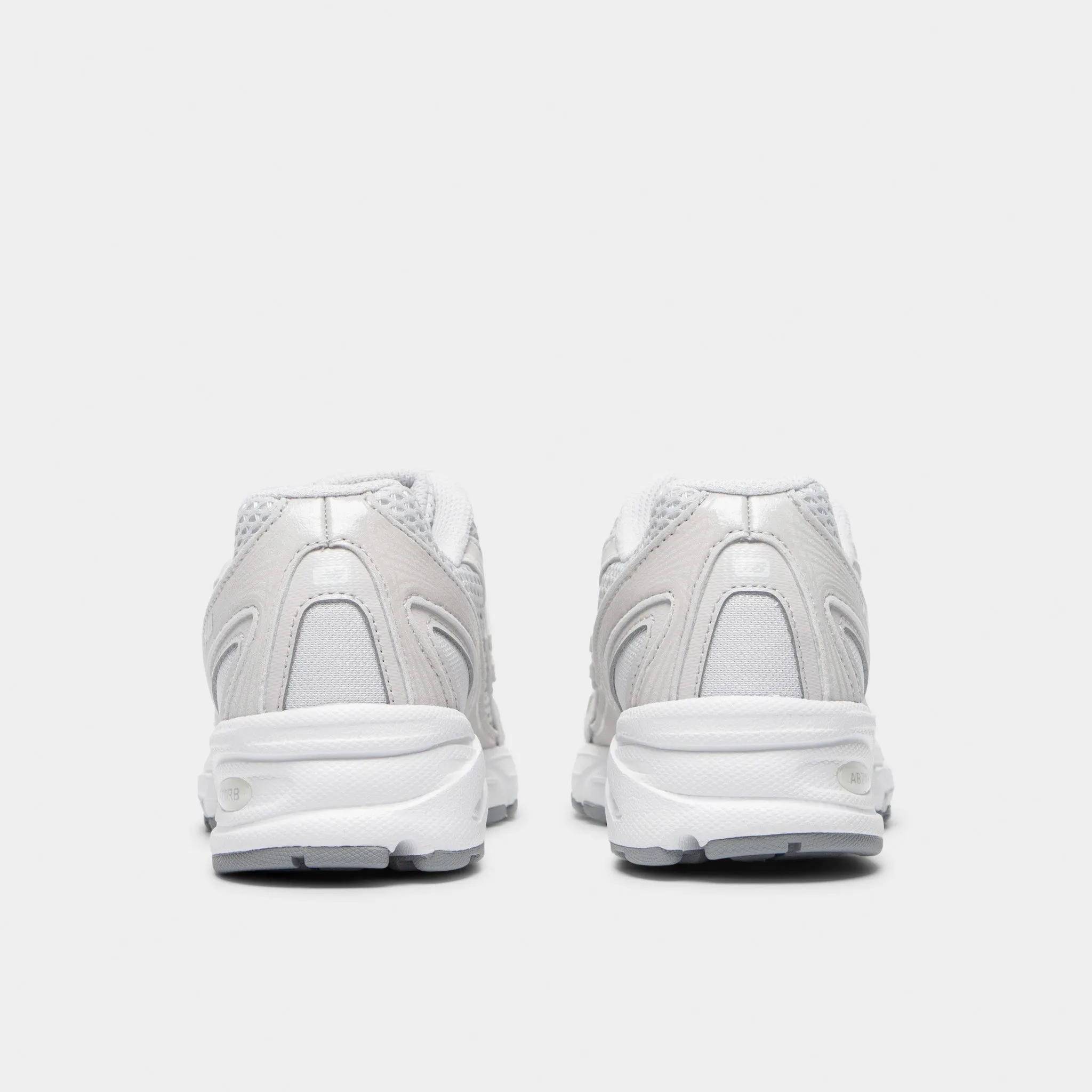 New Balance Juniors' 740 Grey Matter / White orthotic insole shoes
