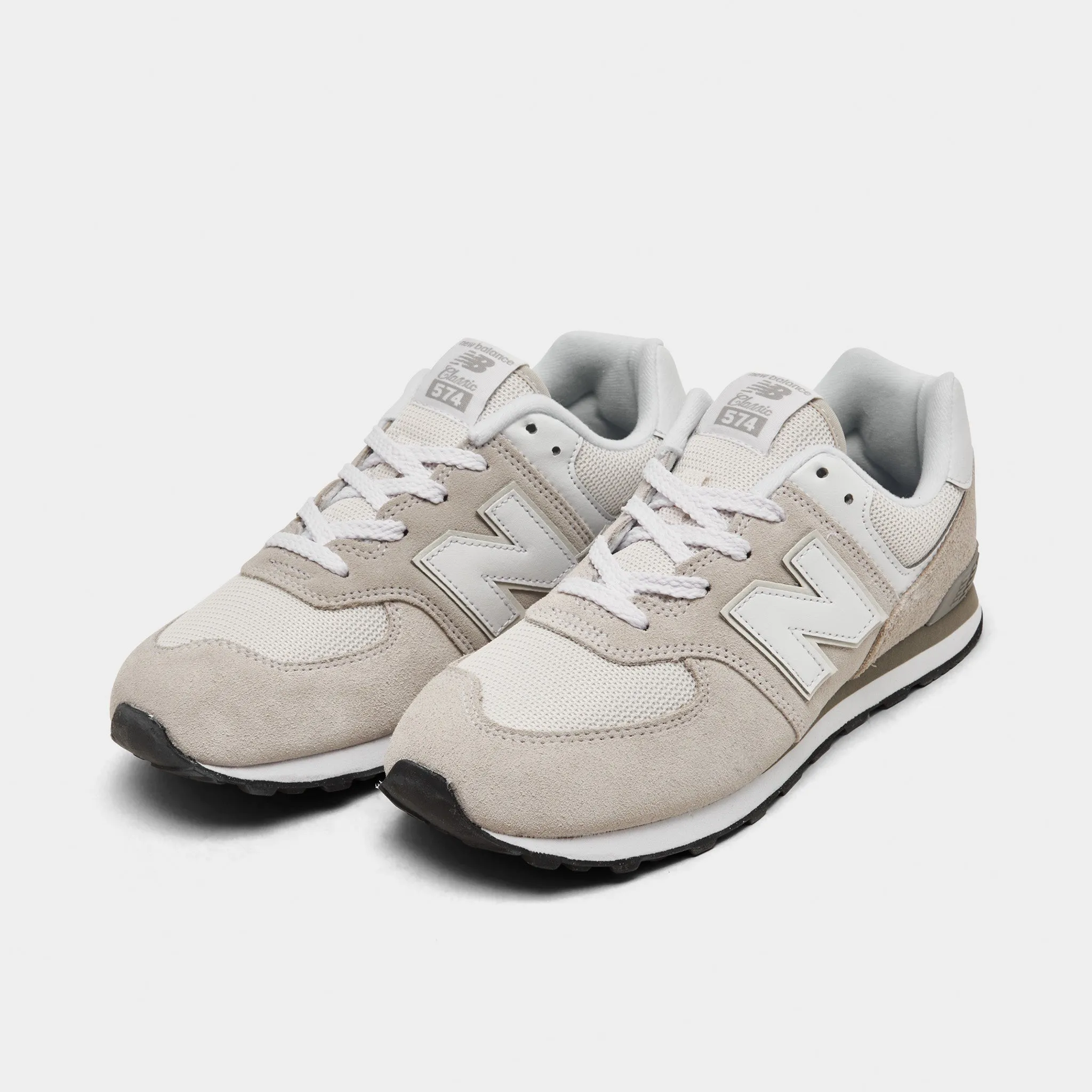 New Balance Juniors' GC574EVW Nimbus Cloud / White moisture - wicking running shoes environmental - event running option