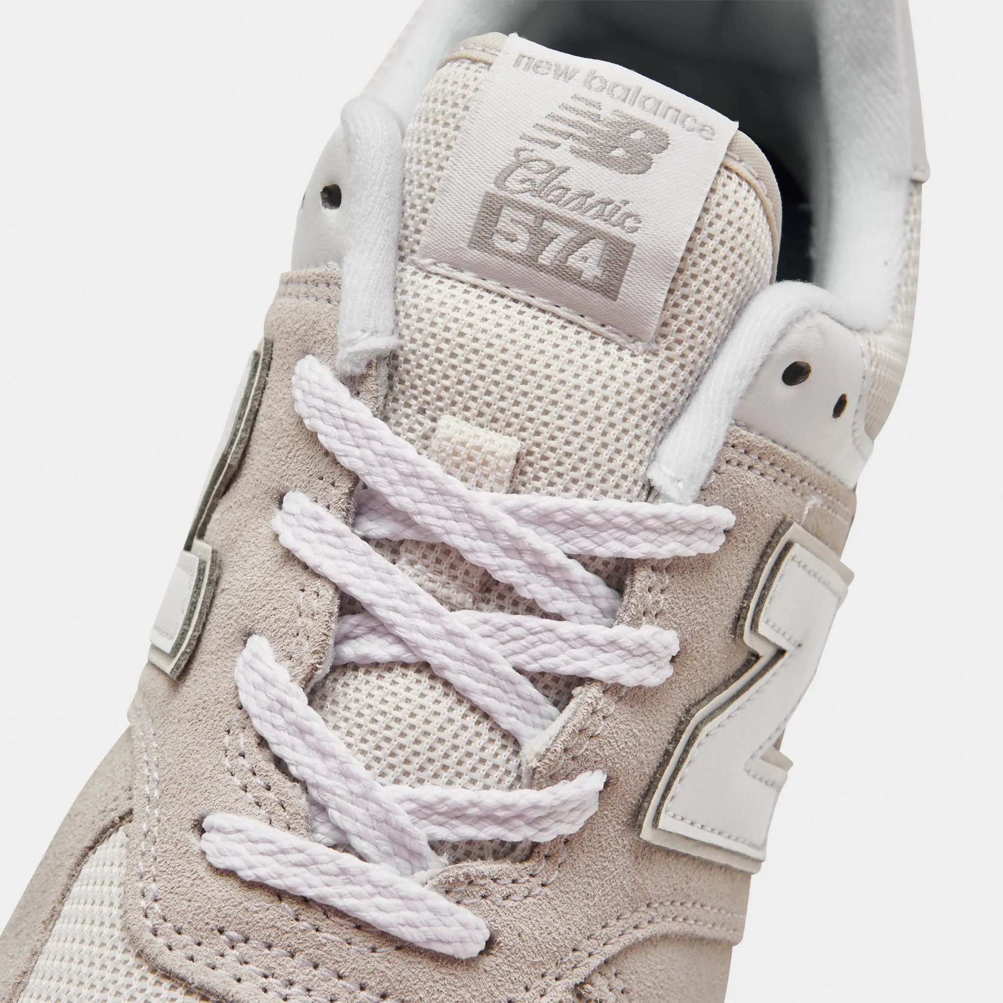 New Balance Juniors' GC574EVW Nimbus Cloud / White ombre - design shoes kevlar - upper shoes