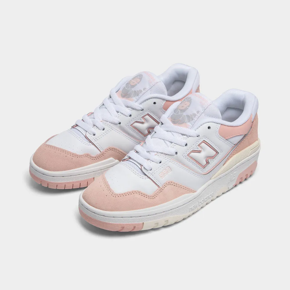 New Balance Juniors' GSB550CD White / Pink Haze Adaptive Lacing Mechanism