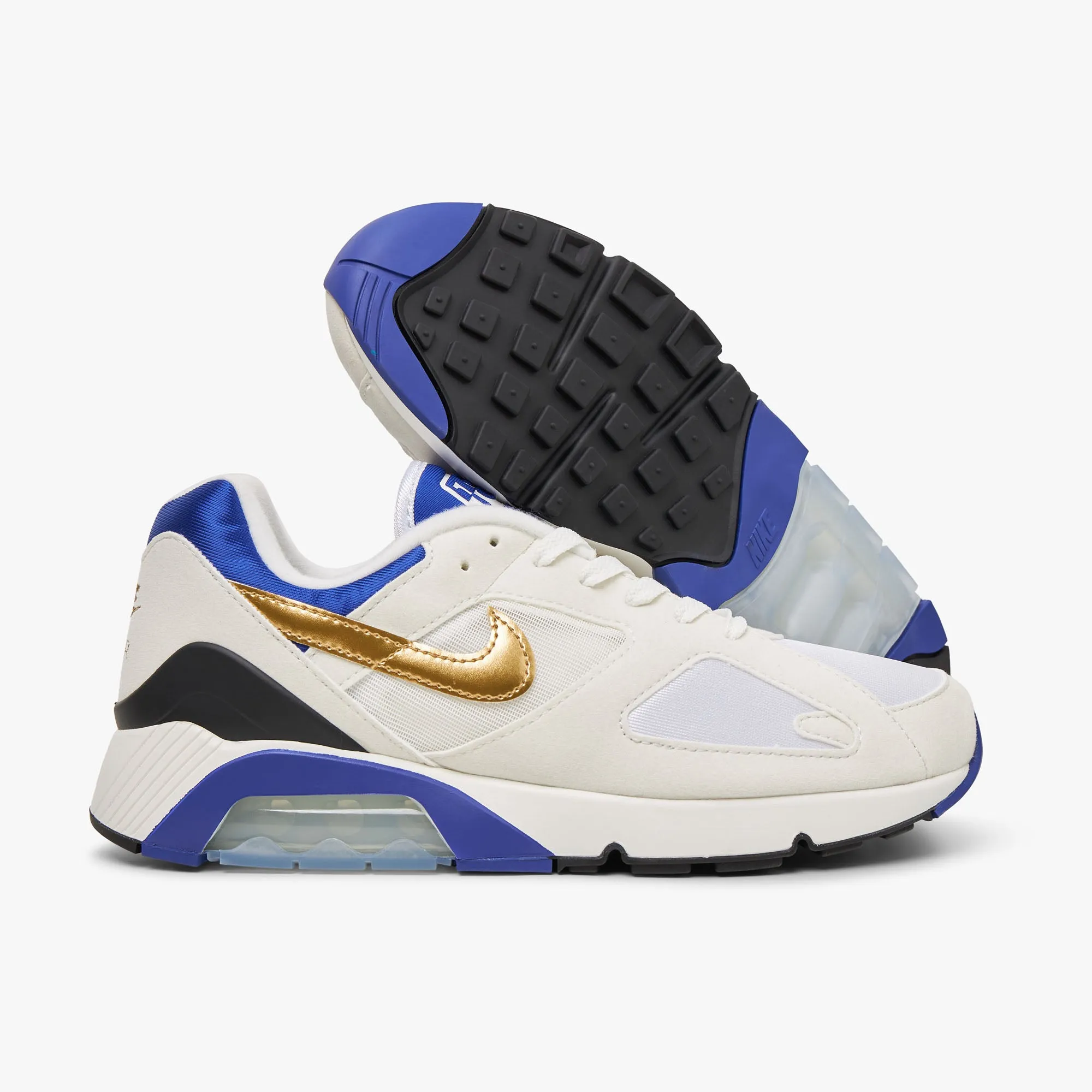 Nike Air 180 Summit White / Metallic Gold - Concord Traction Grip Pattern