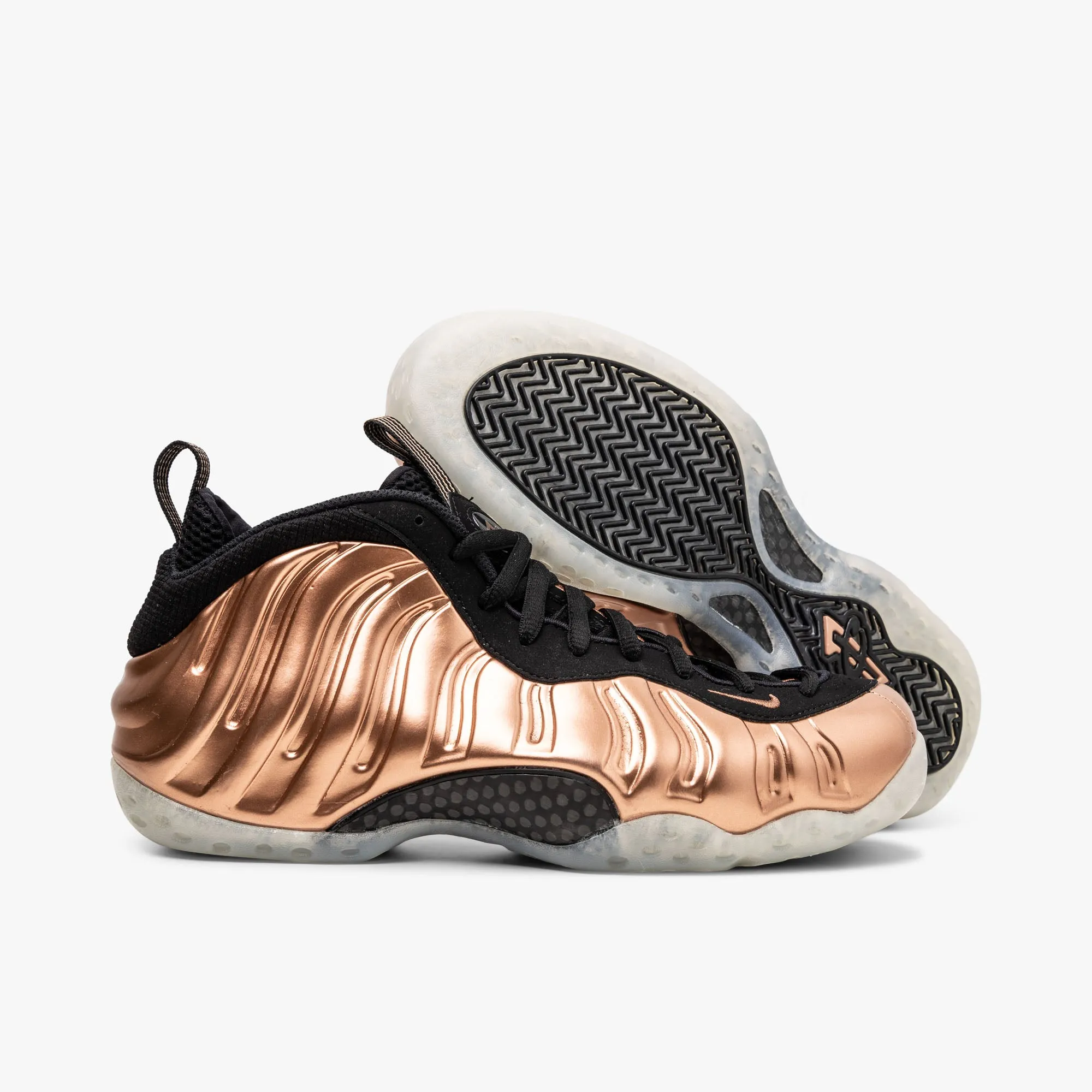 Square Toe Road Performance Nike Air Foamposite One Black / Metallic Copper - Off Noir