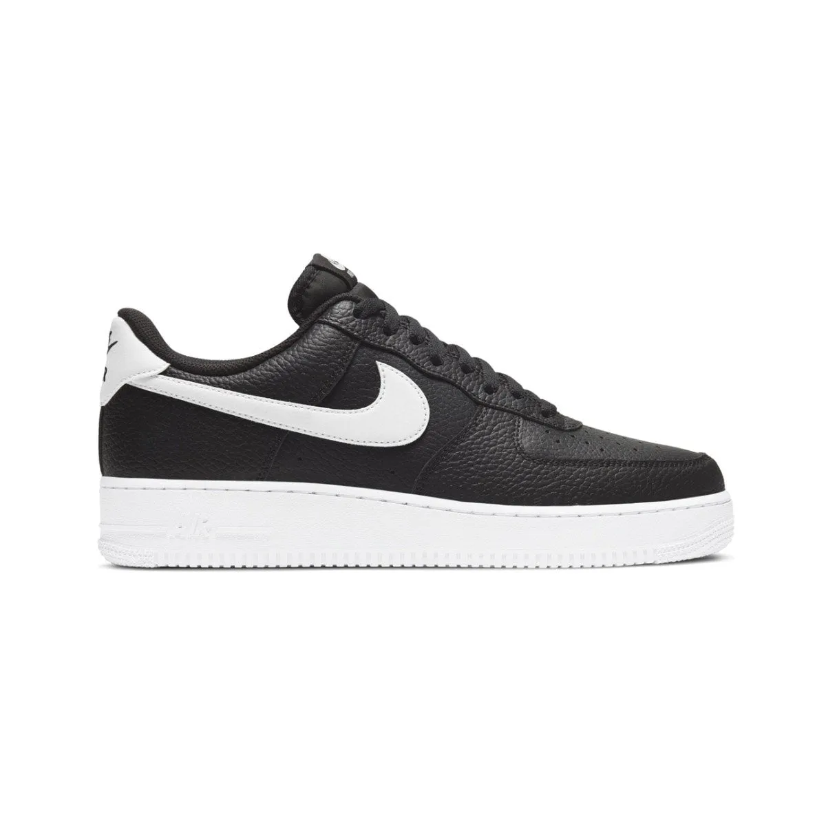 Nike Air Force 1 '07 'Black White Pebbled Leather' Men's Shoes Ice Grip