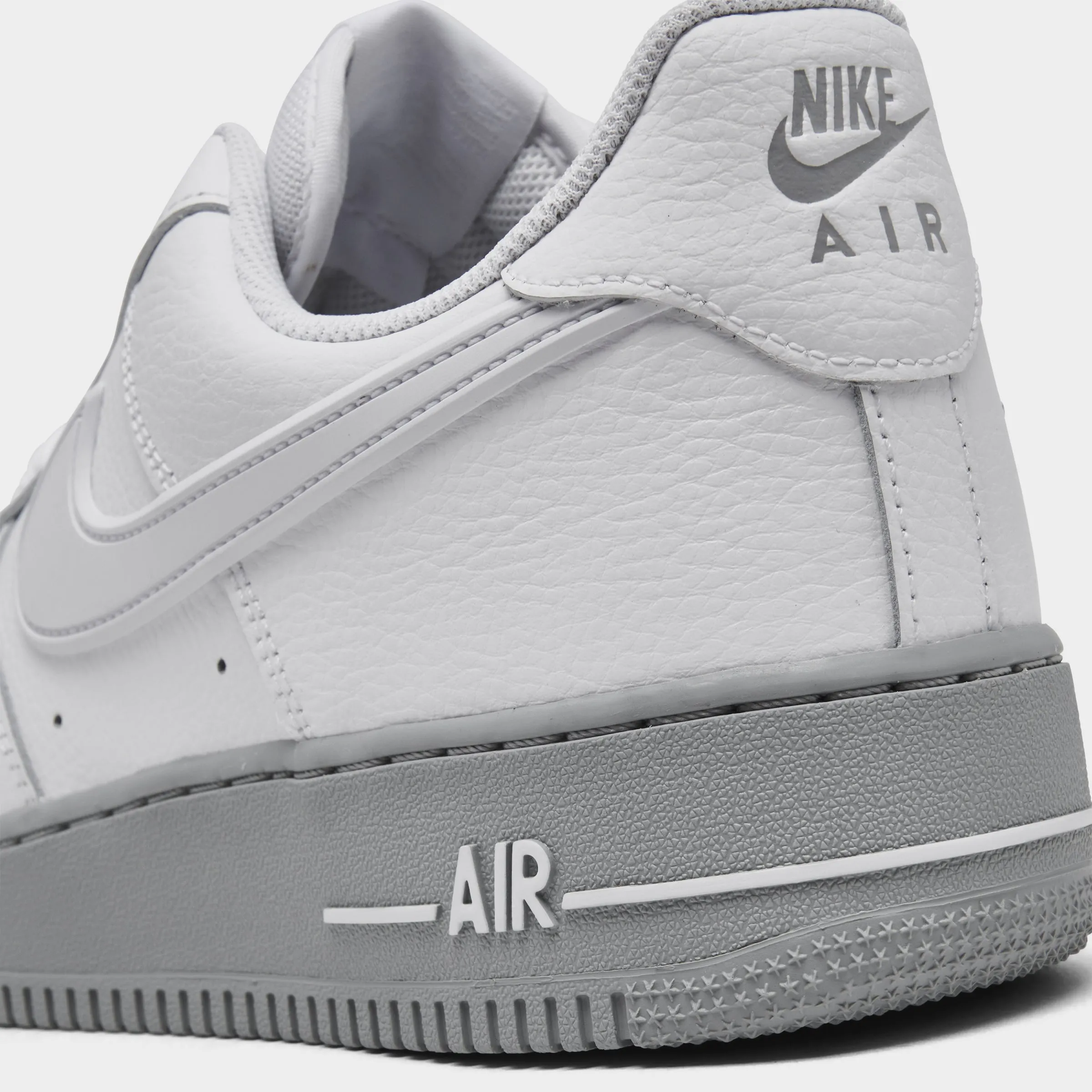 Nike Air Force 1 '07 White / Light Smoke Grey Elastic Gaiter Collar Adjustable