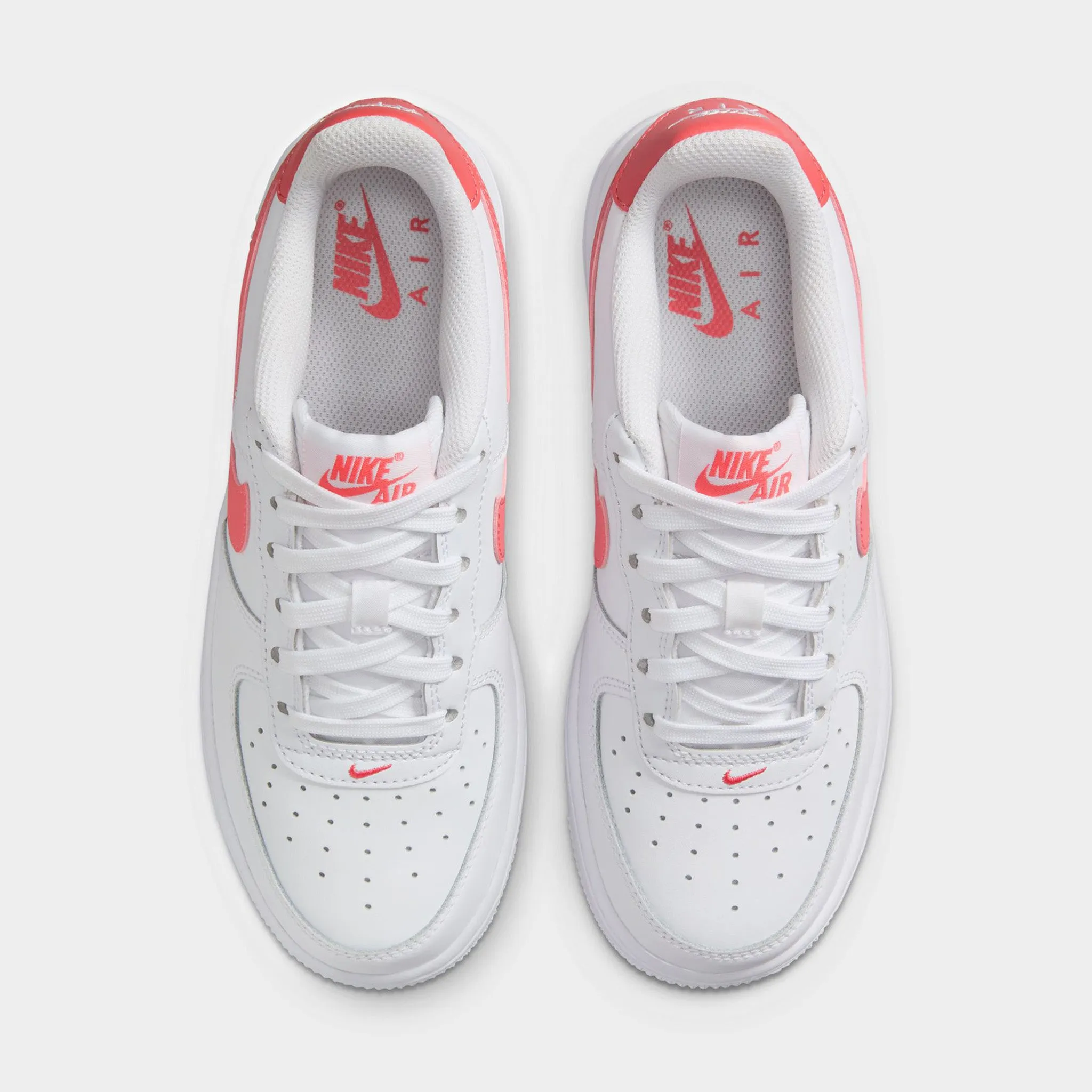 Nike Air Force 1 GS White / Magic Ember Slip On Style Endurance Grip
