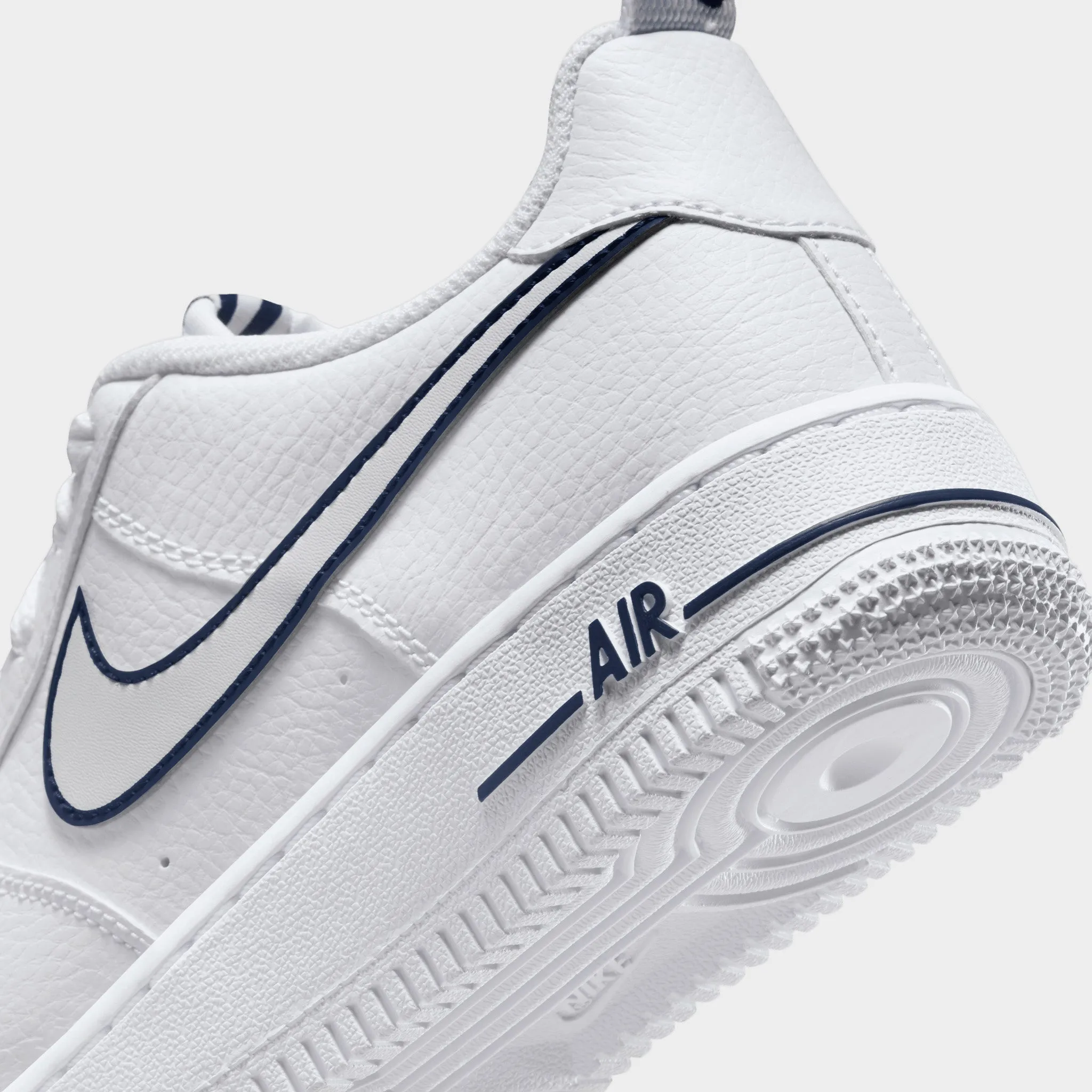 Nike Air Force 1 LV8 GS White / Photon Dust - Midnight Navy Good Arch Support High Bounce