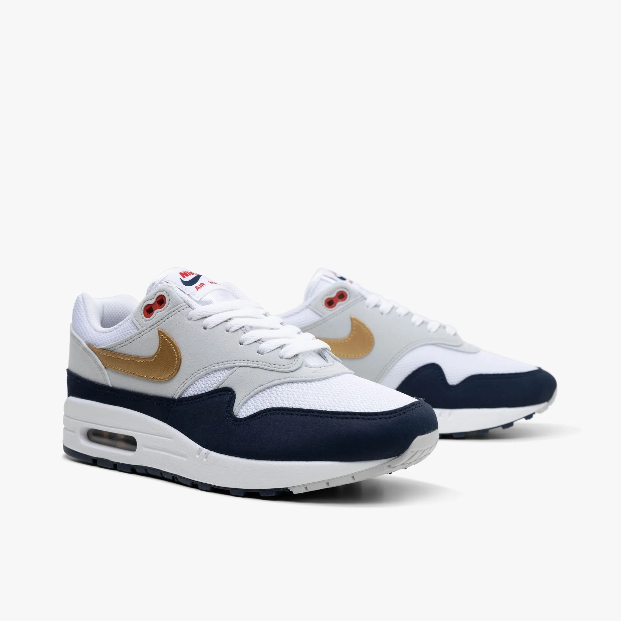 Nike Air Max 1 Obsidian / Metallic Gold - White Stitchless Bonding