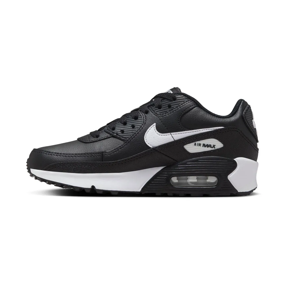 Cushioned Insole Nike Air Max 90 'Black White' Big Kids' Shoes