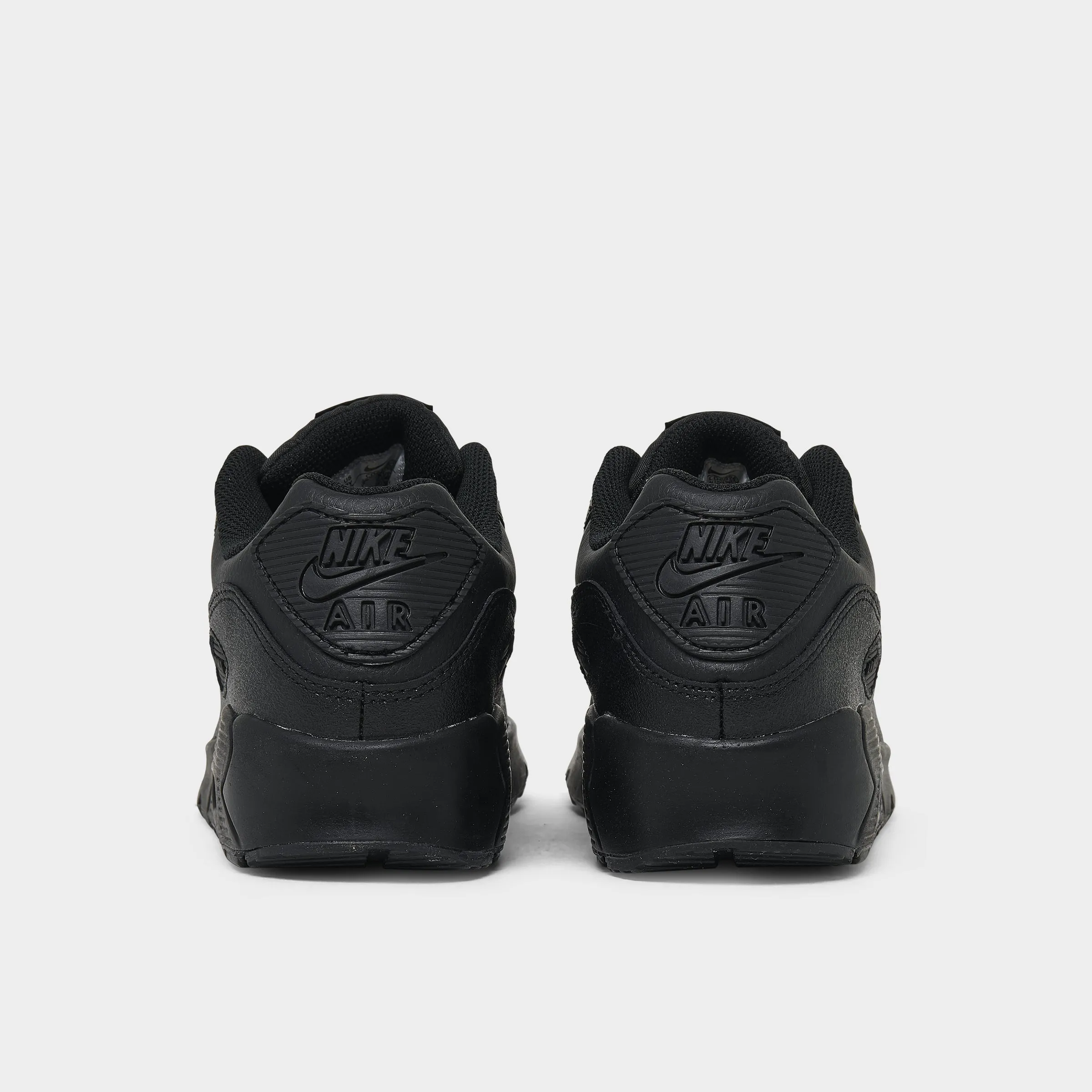 running with a safety light cross - training shoes Nike Air Max 90 LTR GS Black / Black - White