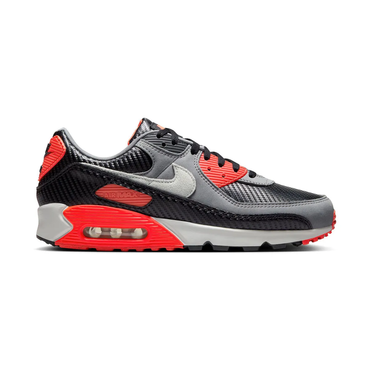 Nike Air Max 90 Premium 'Infrared Carbon Fiber' Men's Shoes Lift Up Calm Step