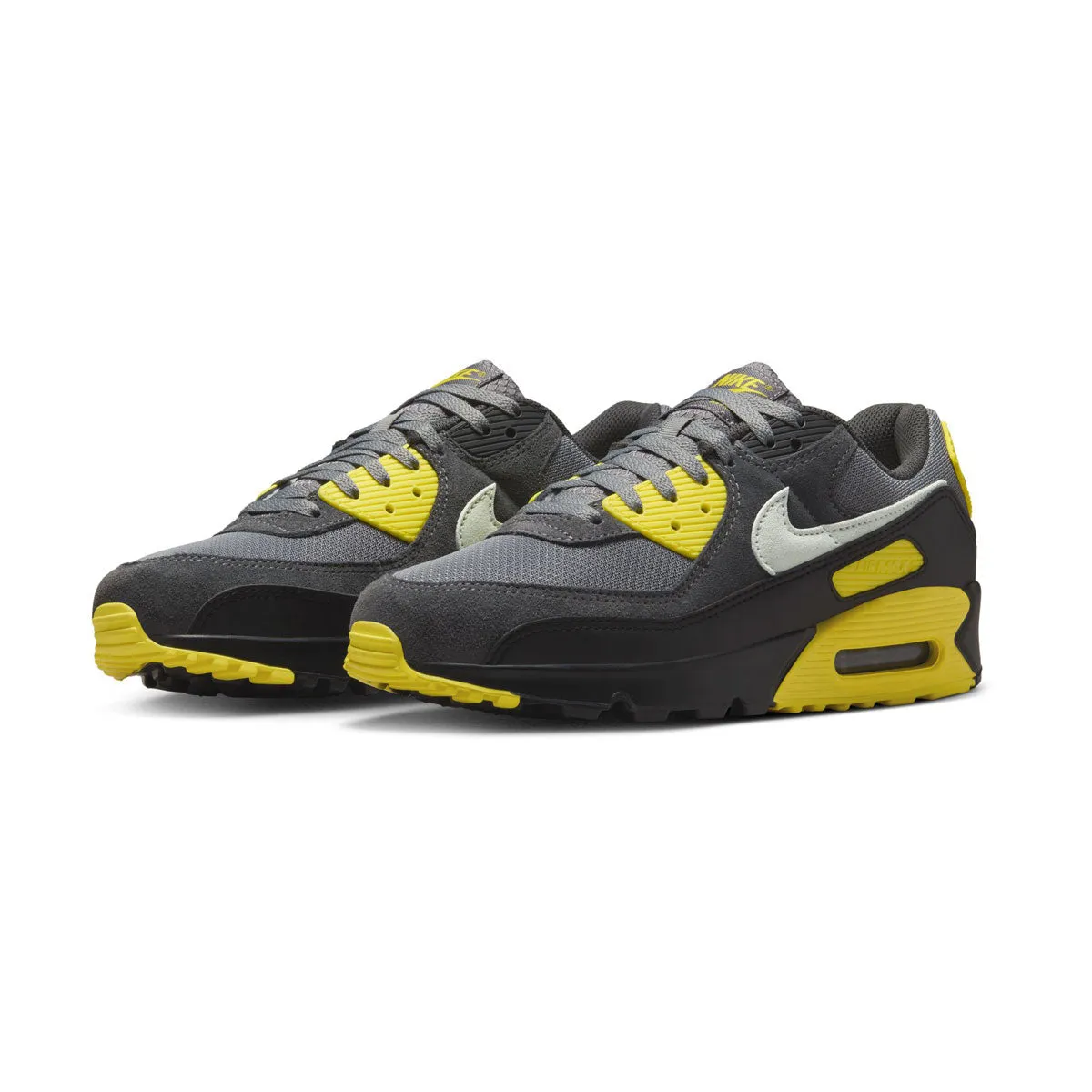 Flex Grip low - top running shoes Nike Air Max 90 'Smoke Grey & Lightening' Men's Shoes