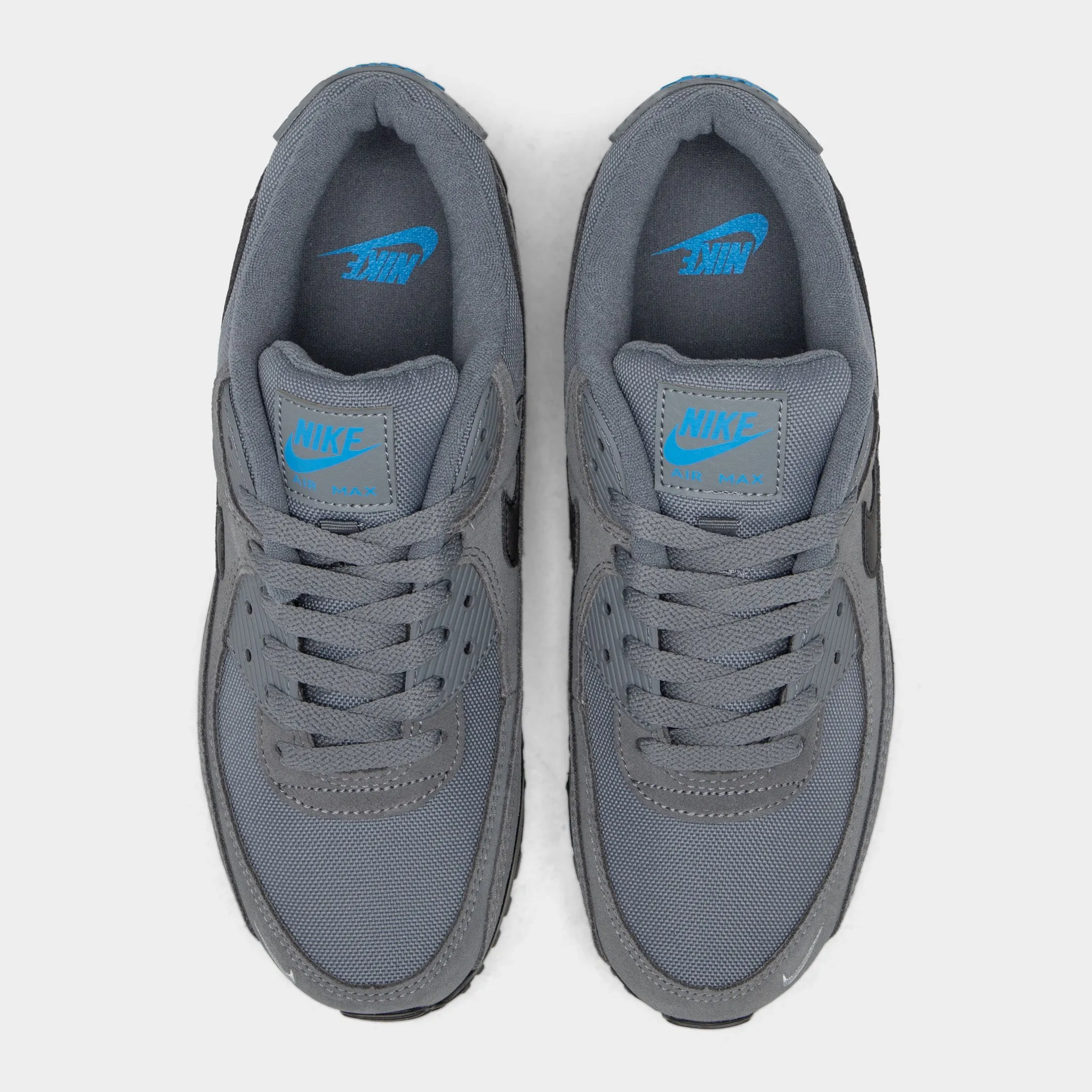 Streamlined Nike Air Max 90 Smoke Grey / Light Photo Blue - Metallic Silver