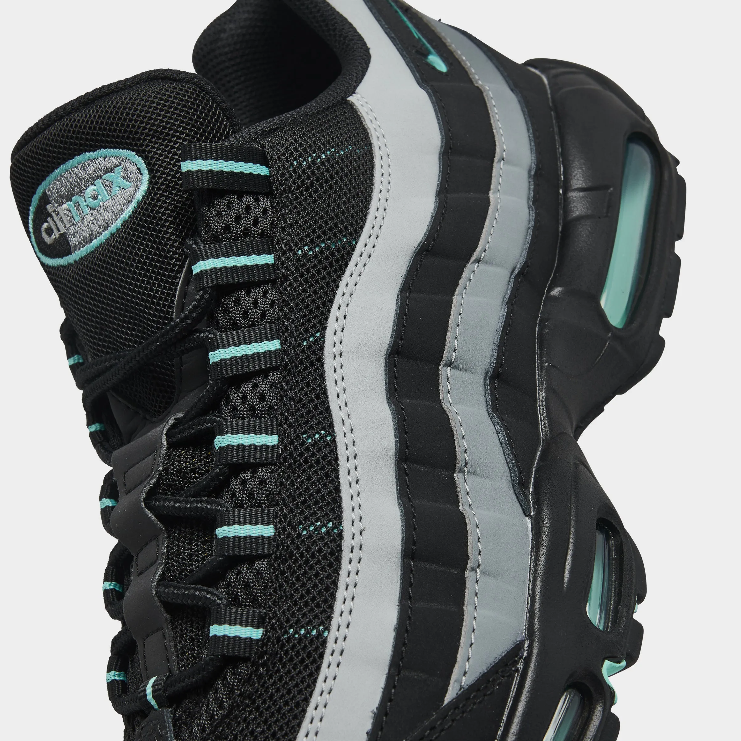 sustainable production shoes niche - market shoes Nike Air Max 95 Black / Aurora Green - Cool Grey