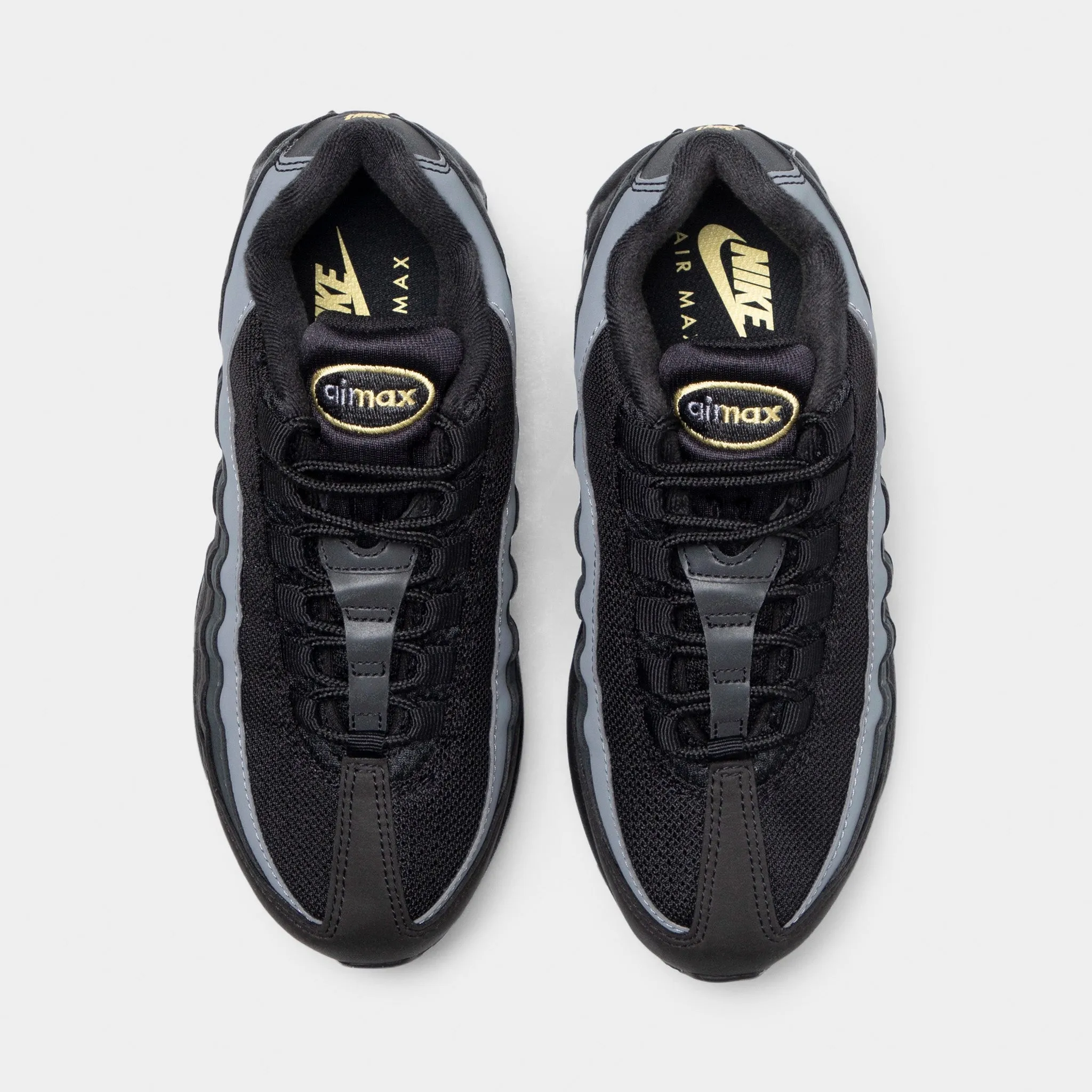versatility - brand shoes Short distance speed Nike Air Max 95 GS Black / Buff Gold - Anthrachite