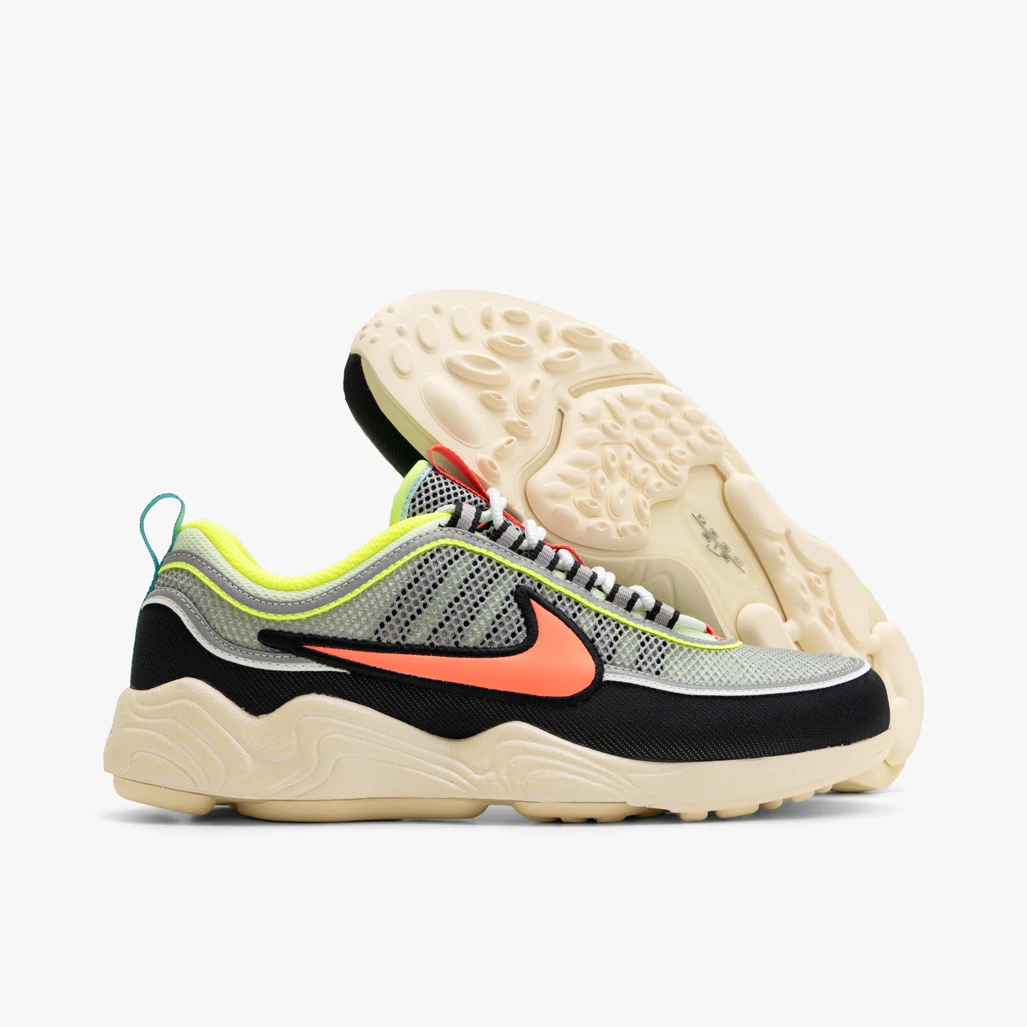 Relax Feel Lace Up Design Nike Air Zoom Spiridon Barely Volt / Hot Punch - Volt