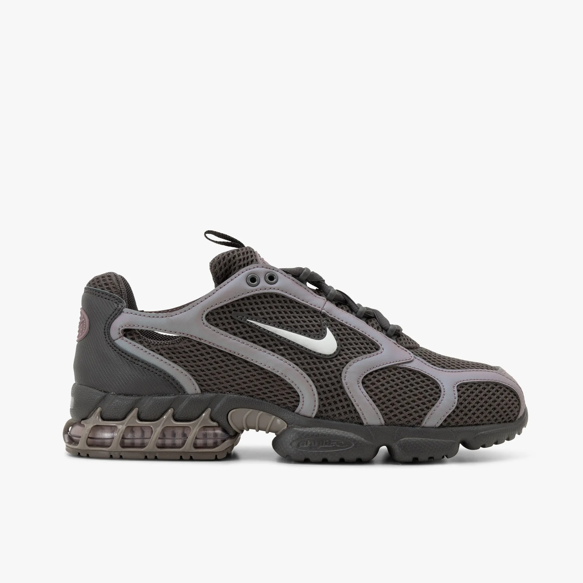 Sporty Style Parade Walk Nike Air Zoom Spiridon Cage 2 / Medium Ash / Metallic Silver - Taupe Grey