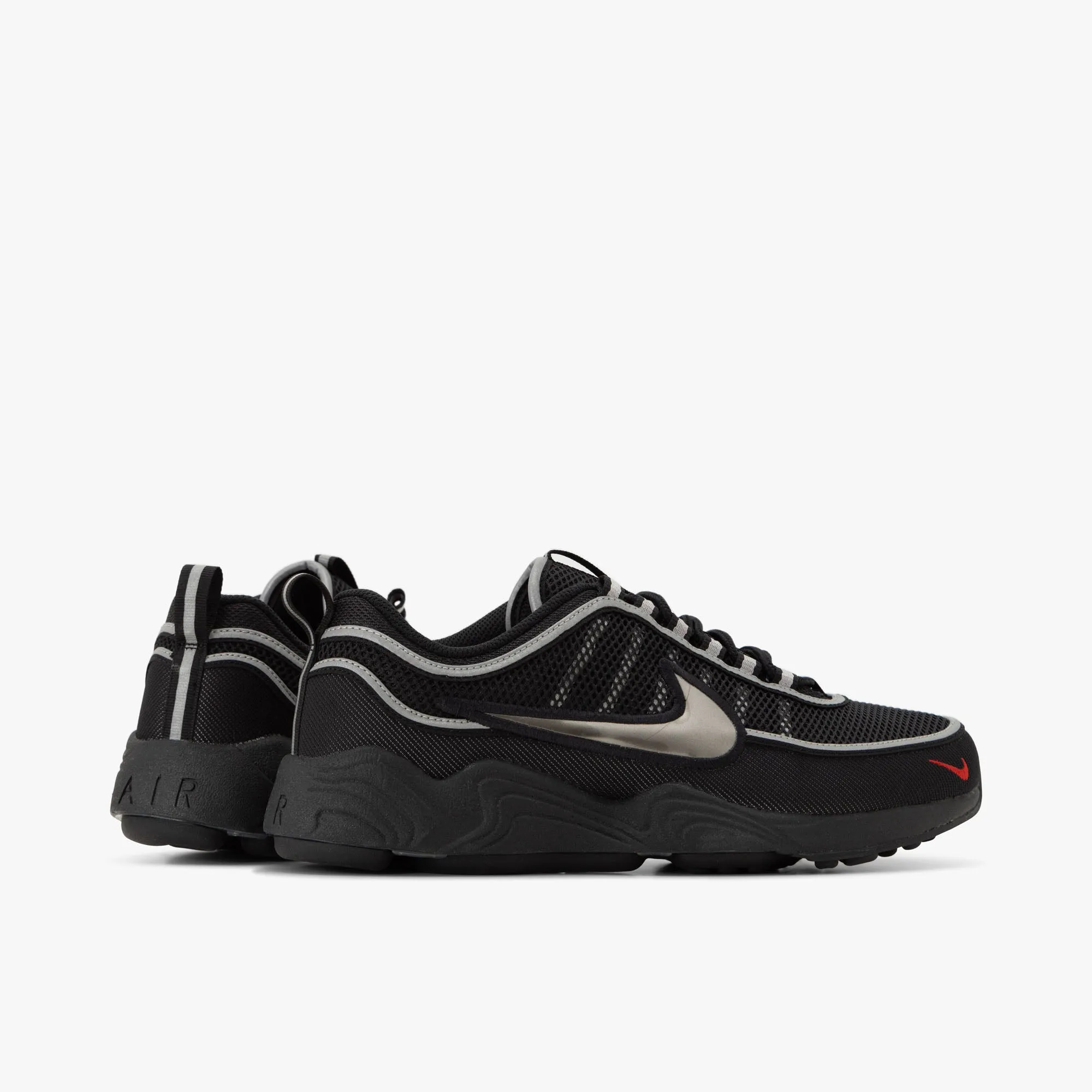 Nike Air Zoom Spiridon SP / Black / Black - Metallic Silver Arch Care