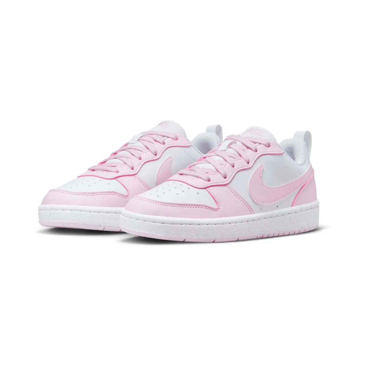 Nike Court Borough Low Recraft 'Pink Foam White' Big Kids' Shoes Mesh Comfort Fresh Appeal