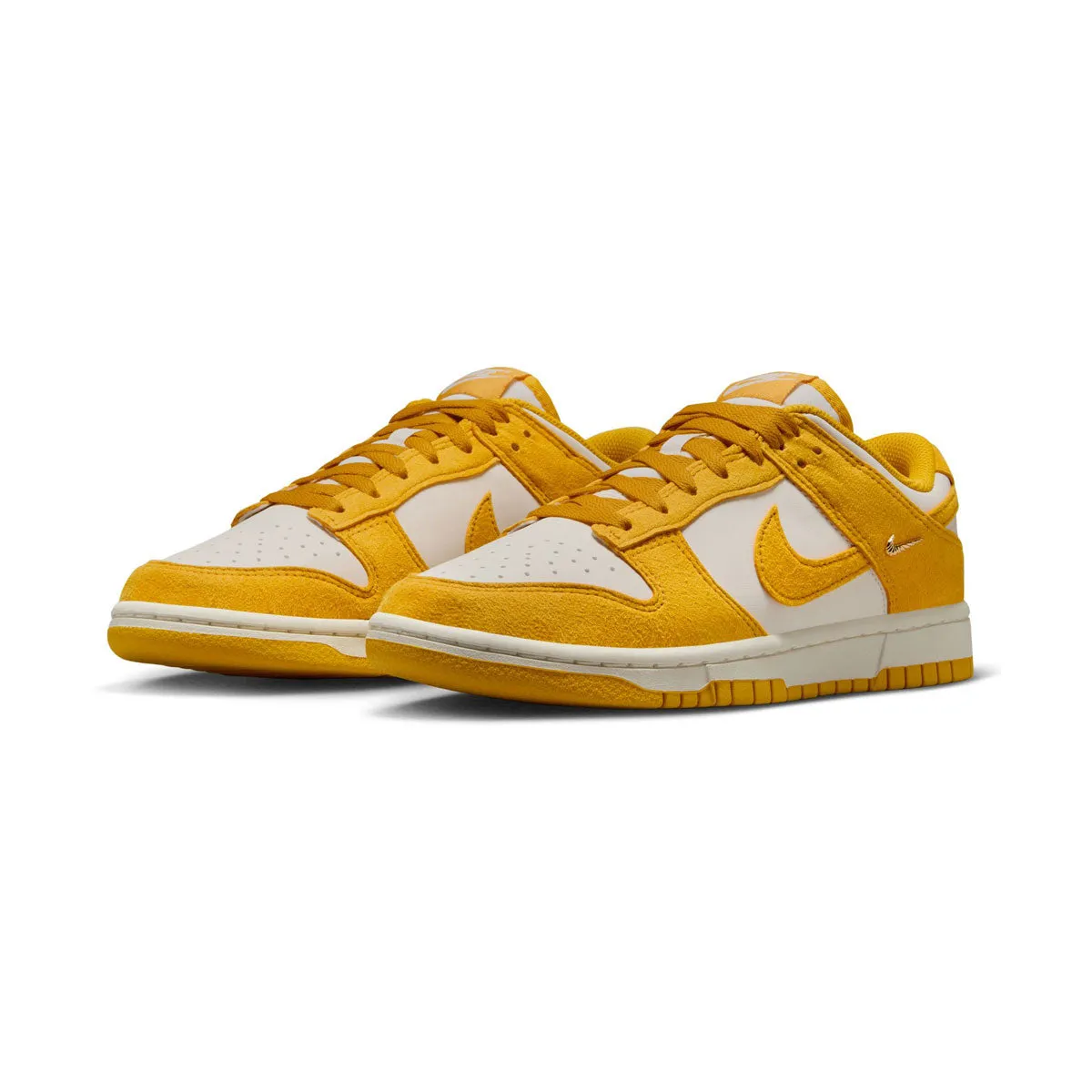 Nike Dunk Low 'Dark Sulfur Gold Mini Swoosh' Women's Shoes Minimal Build Rolling Motion Geometry