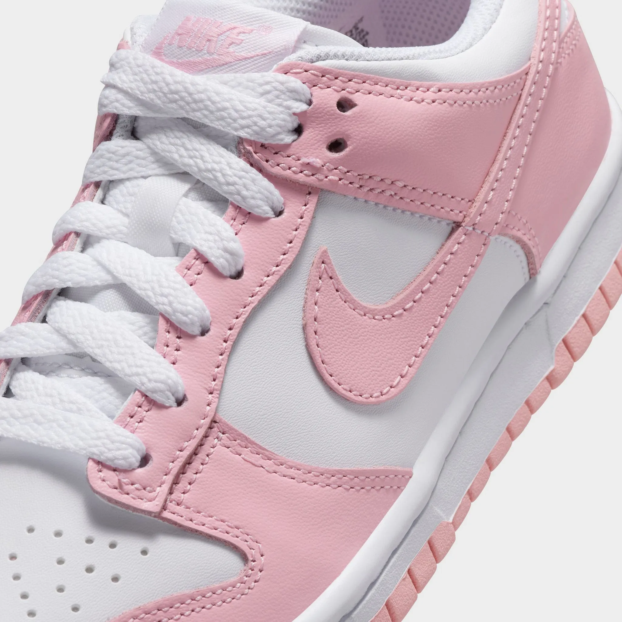 Nike Dunk Low GS White / Medium Soft Pink - White Contoured