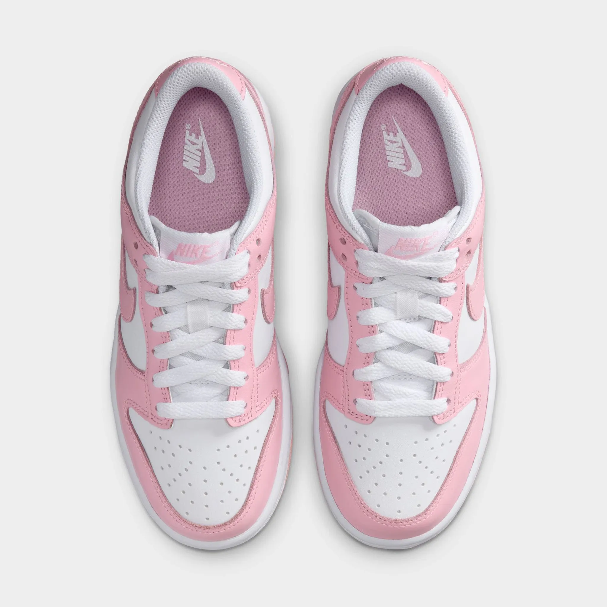 Durable rubber sole Nike Dunk Low GS White / Medium Soft Pink - White