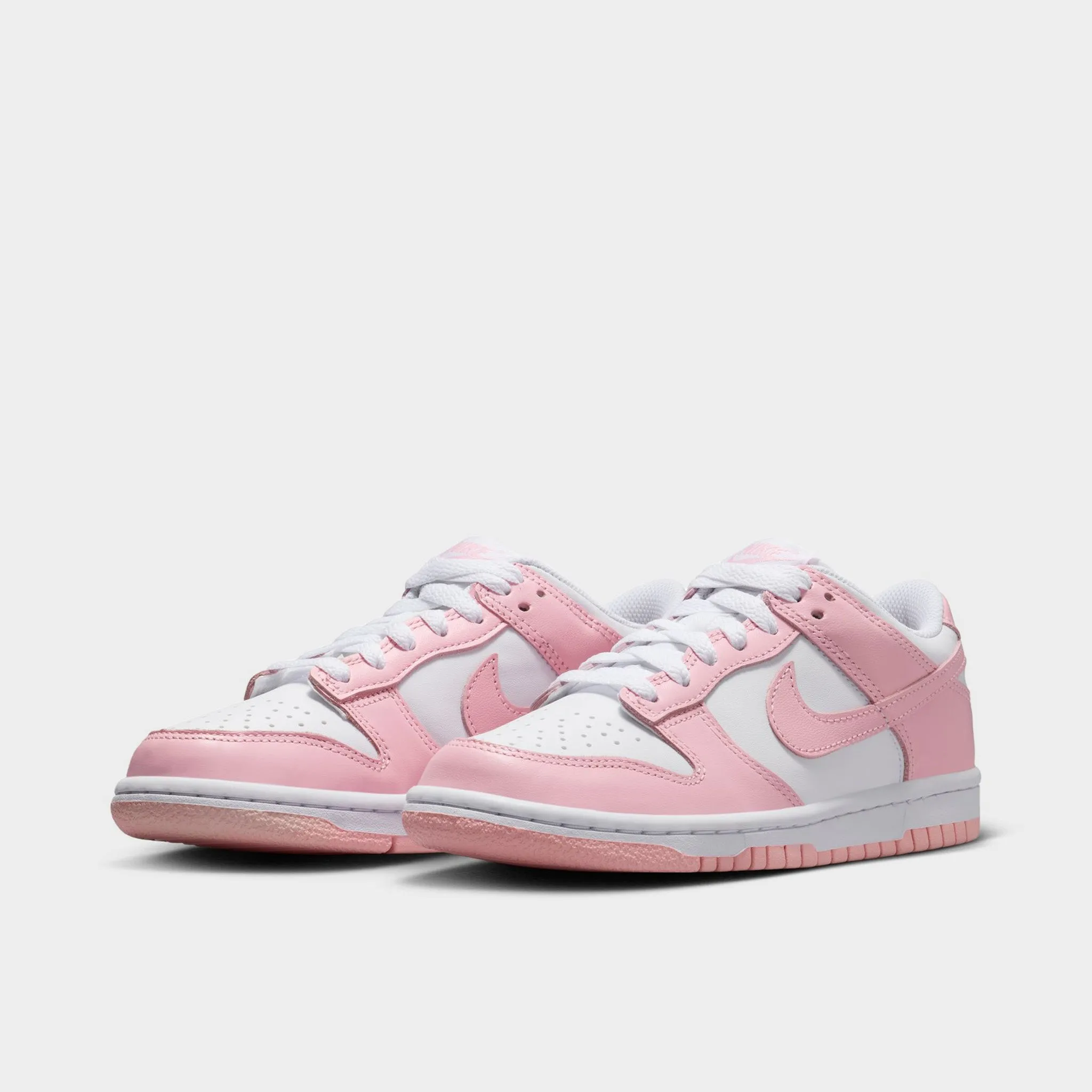 Nike Dunk Low GS White / Medium Soft Pink - White Responsive Bounce Pro DurableLeather