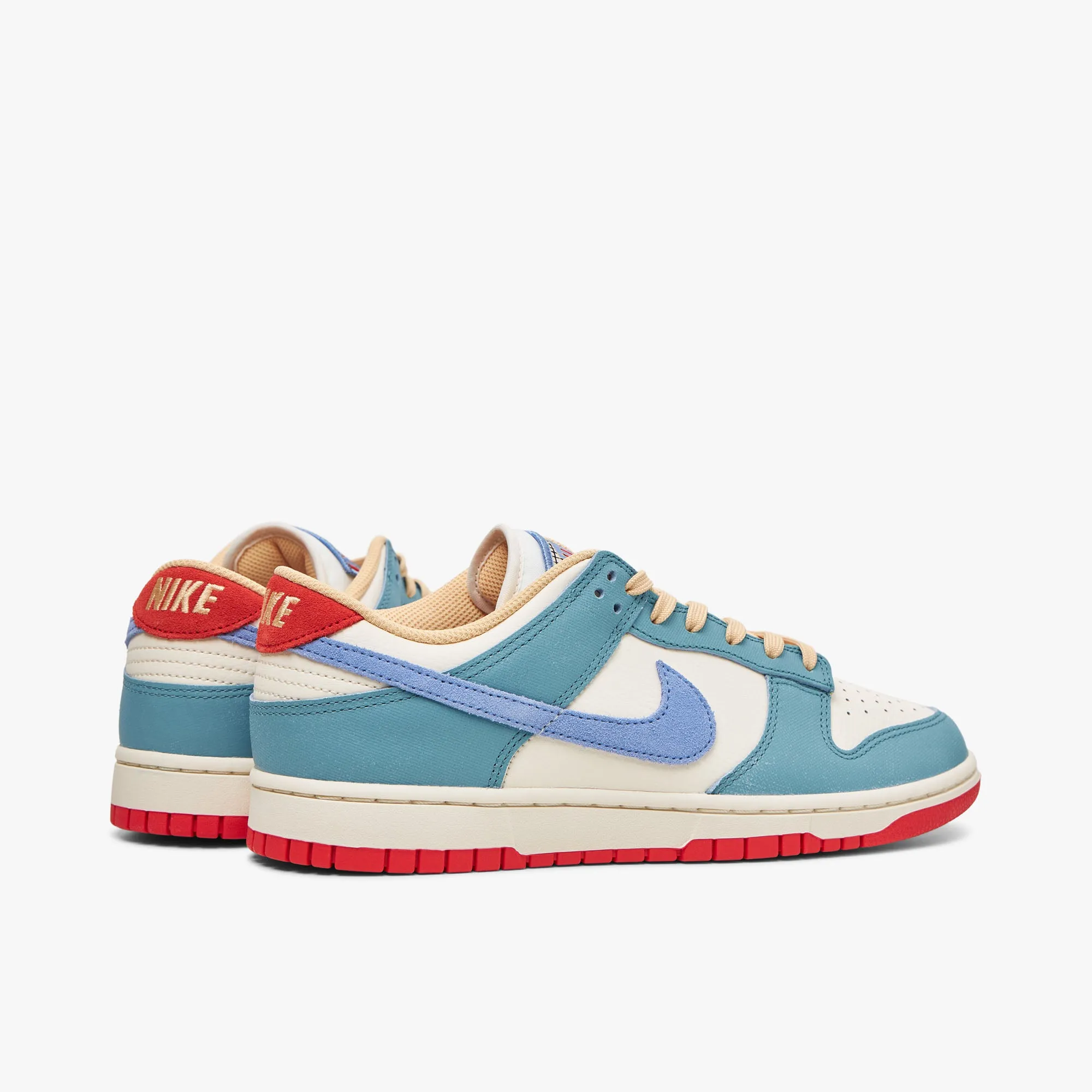 Nike Dunk Low PRM Pale Ivory / Royal Pulse - Denim Turqoise Lace Up Closure Systems