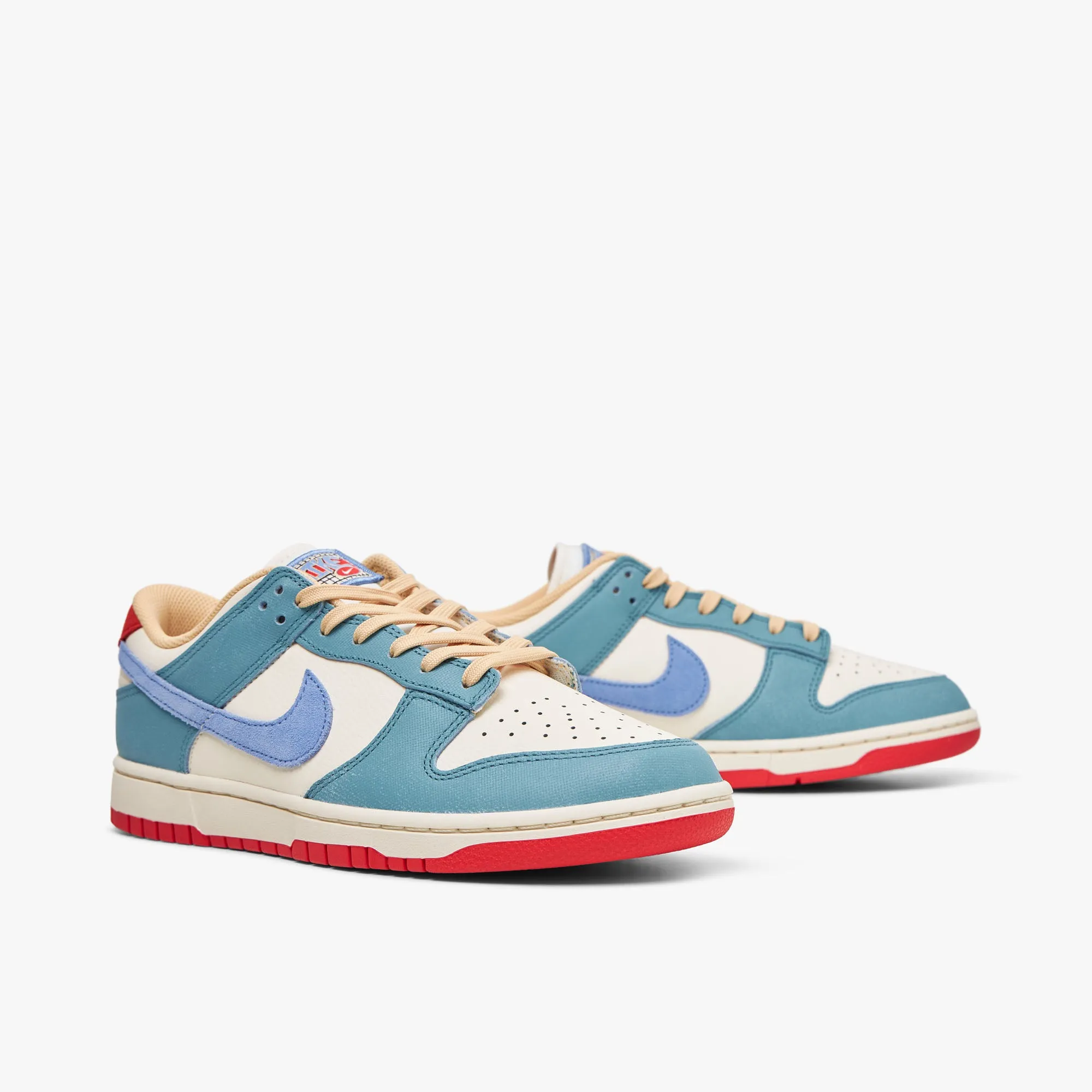 Nike Dunk Low PRM Pale Ivory / Royal Pulse - Denim Turqoise Ergo Frame Comfort Fit System