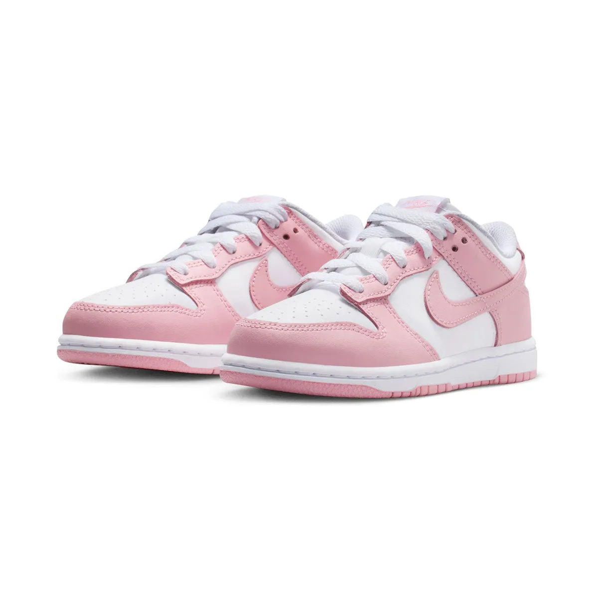 Fit Support Nike Dunk Low 'White Medium Soft Pink' Little Kids' Shoes