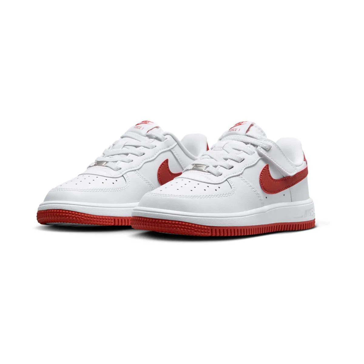 Nike Force 1 Low EasyOn 'White Dragon Red' Little Kids' Shoes Surf Step