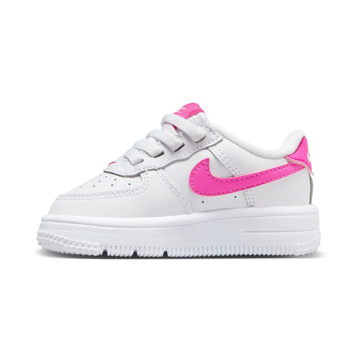 Nike Force 1 Low EasyOn 'White Laser Fuchsia' Baby/Toddler Shoes Coffee Run