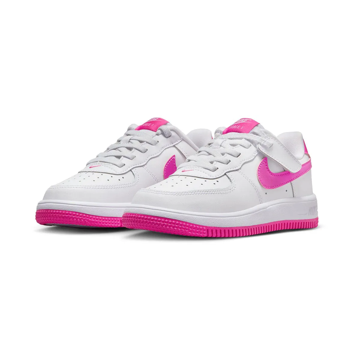 Comfort Guarantee Nike Force 1 Low EasyOn 'White Laser Fuchsia' Little Kids' Shoes