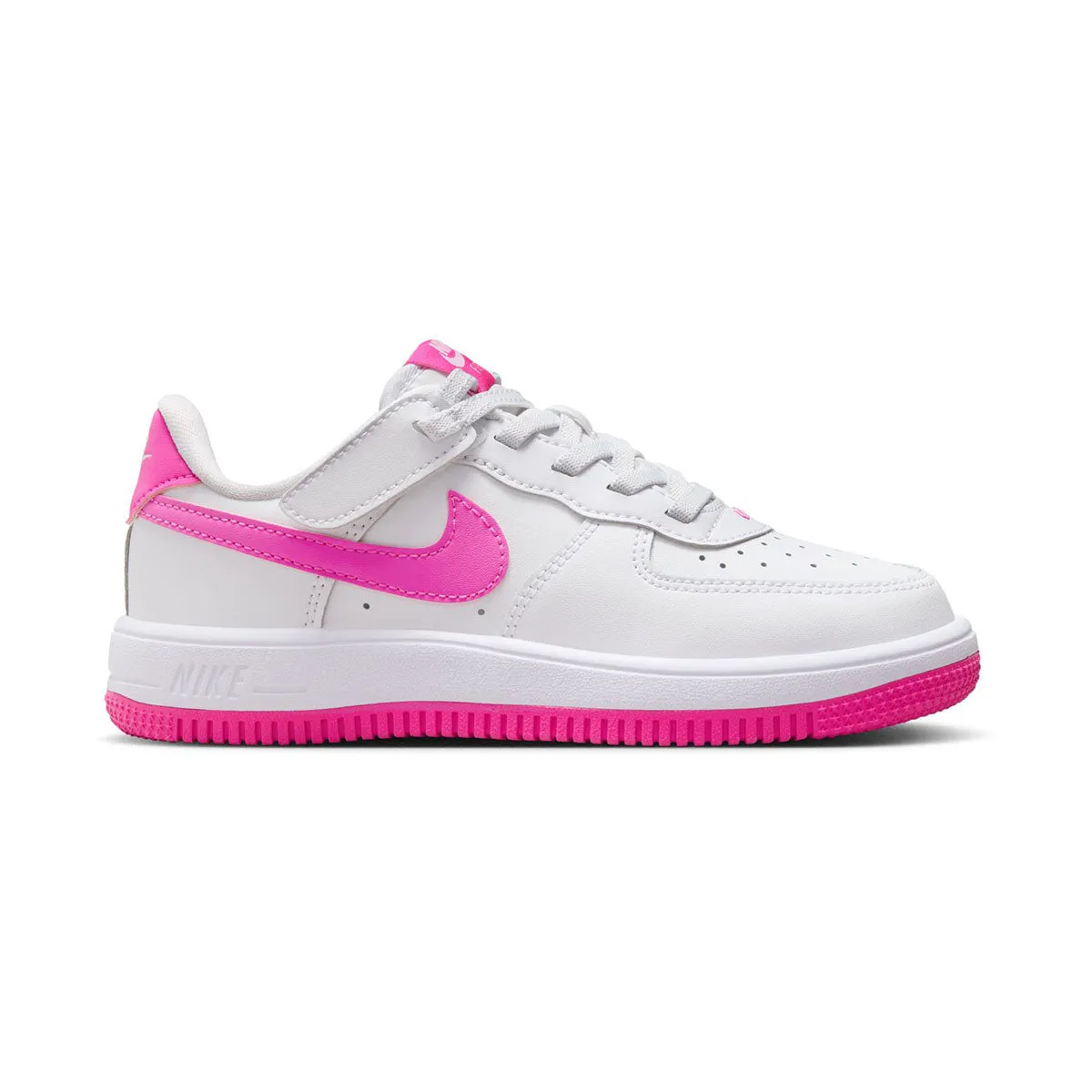 Firm Grip Premium Nike Force 1 Low EasyOn 'White Laser Fuchsia' Little Kids' Shoes