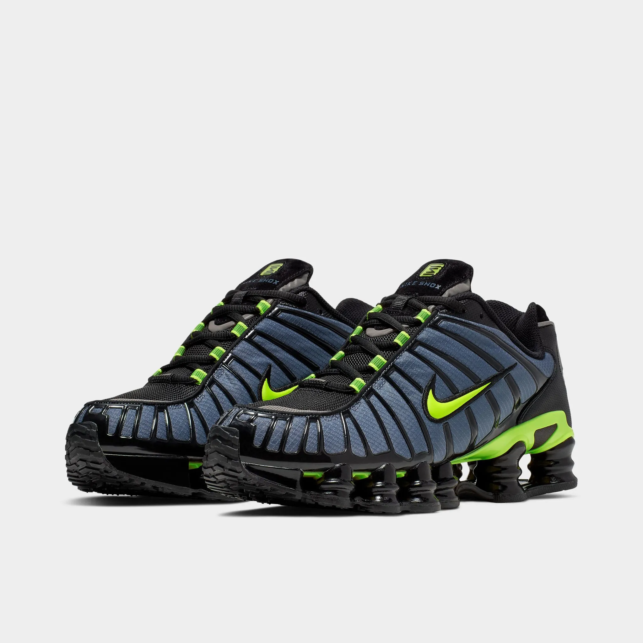 Indoor sports running in dry weather shoes Nike Shox TL Thunderstorm / Volt - Black