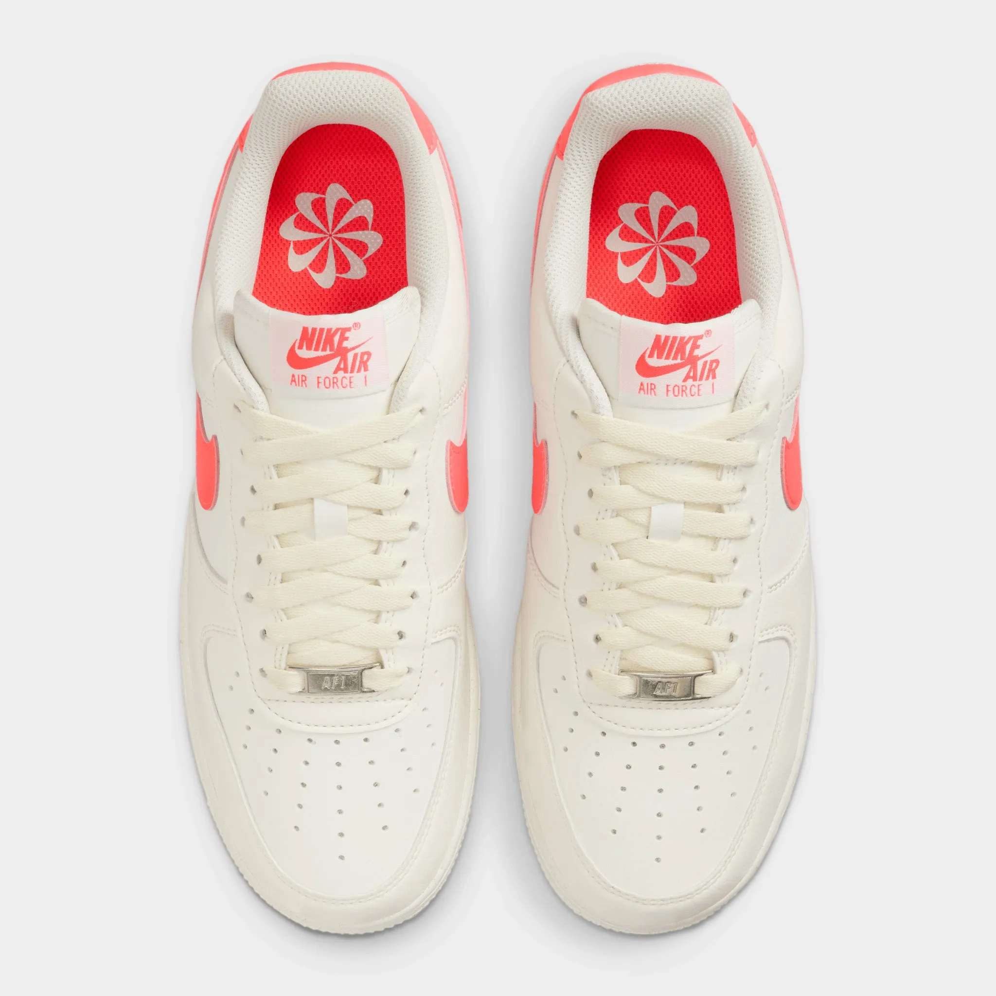 Nike Women's Air Force 1 '07 Next Nature Sail / Sail -  Hot Lava Uniform Weight Distribution Daily Court Wear