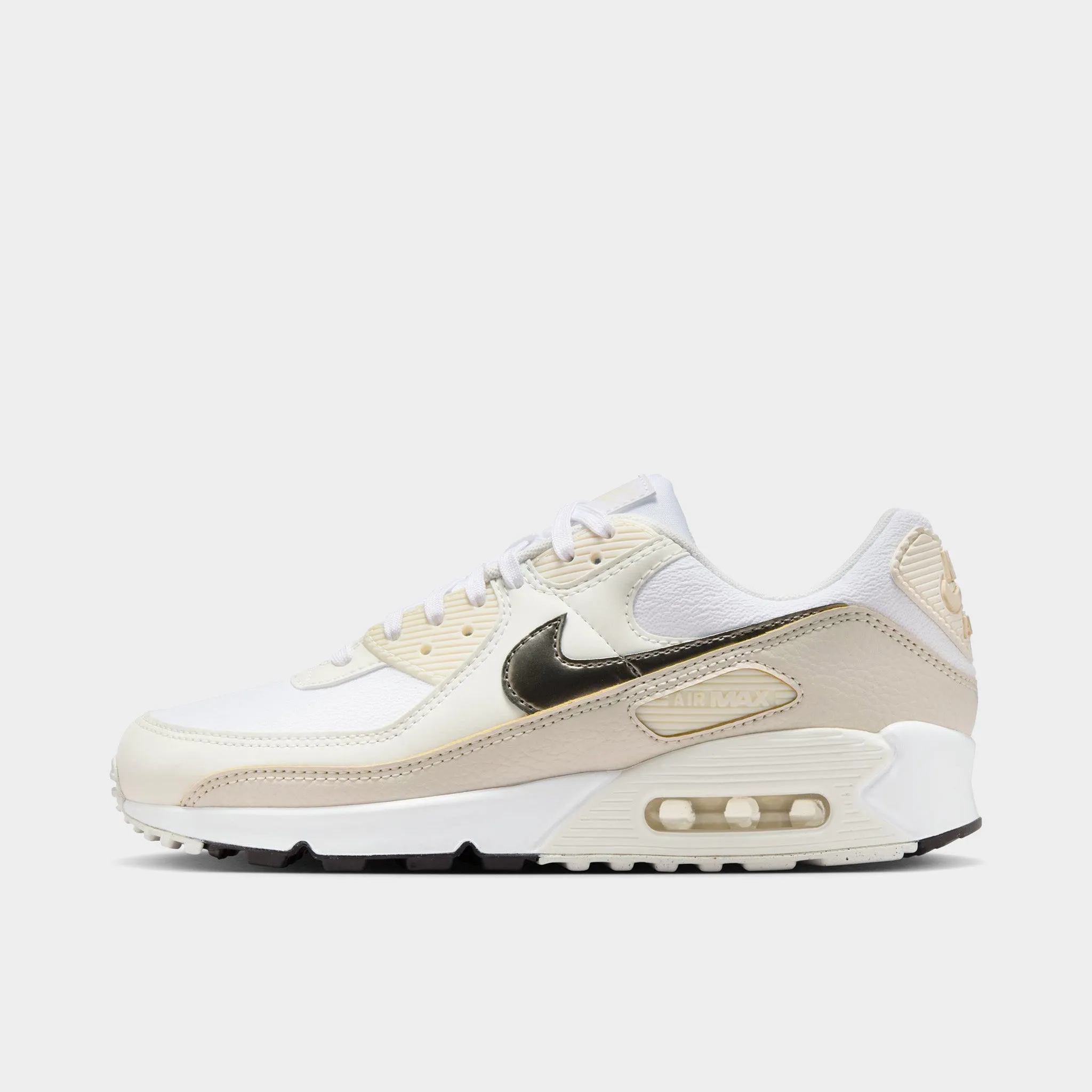 Everyday Comfort Nike Women's Air Max 90 White / Flat Pewter - Light Orewood Brown