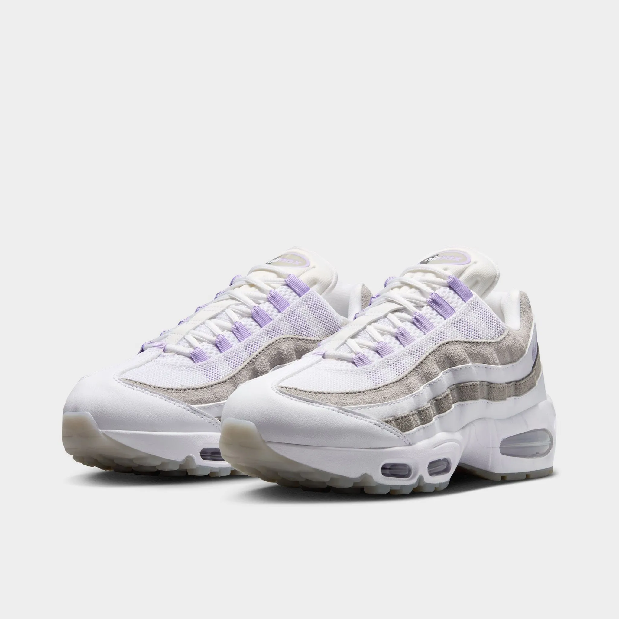 Comfortable Insole running in a steel bridge area shoes Nike Women's Air Max 95 White / Hydrangeas - Light Graphite
