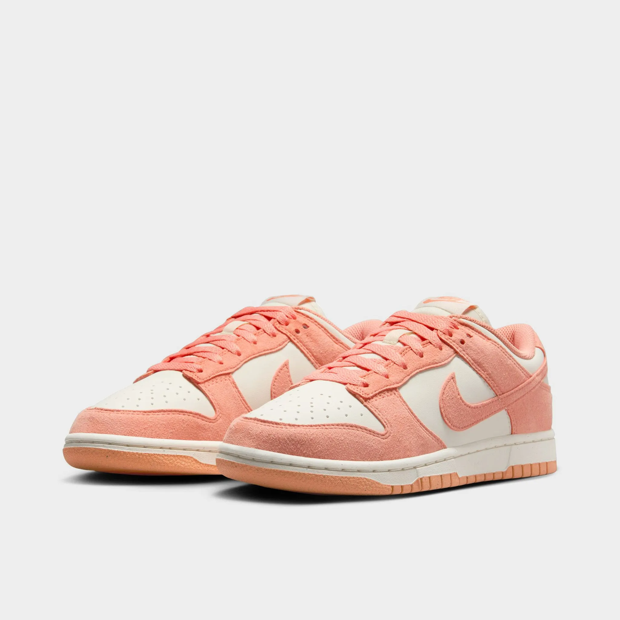 Nike Women's Dunk Low Soft Pearl / Apricot Agate - White Zip   Up Style Sporty Look