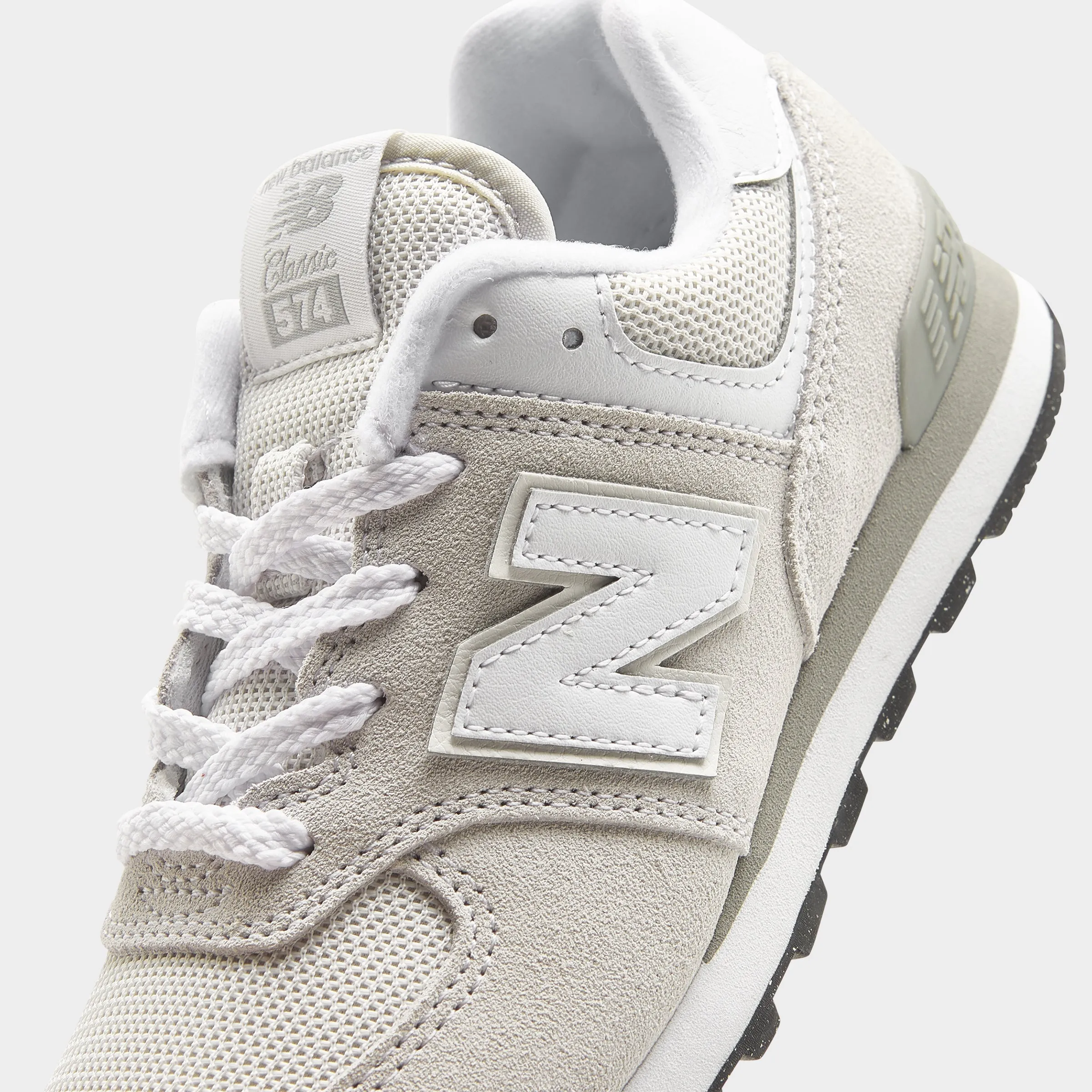 desert - climate shoes bold - patterns shoes New Balance Children's 574 Nimbus Cloud / White