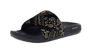 Skechers X Snoop Dogg: Low Slider- Velvet Paisley Men's Sandals Versatile Slides Stable Heel