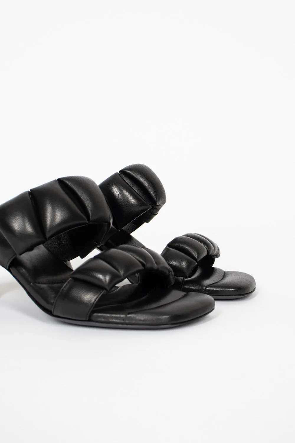 Long Last Padded Healed Sandals Black