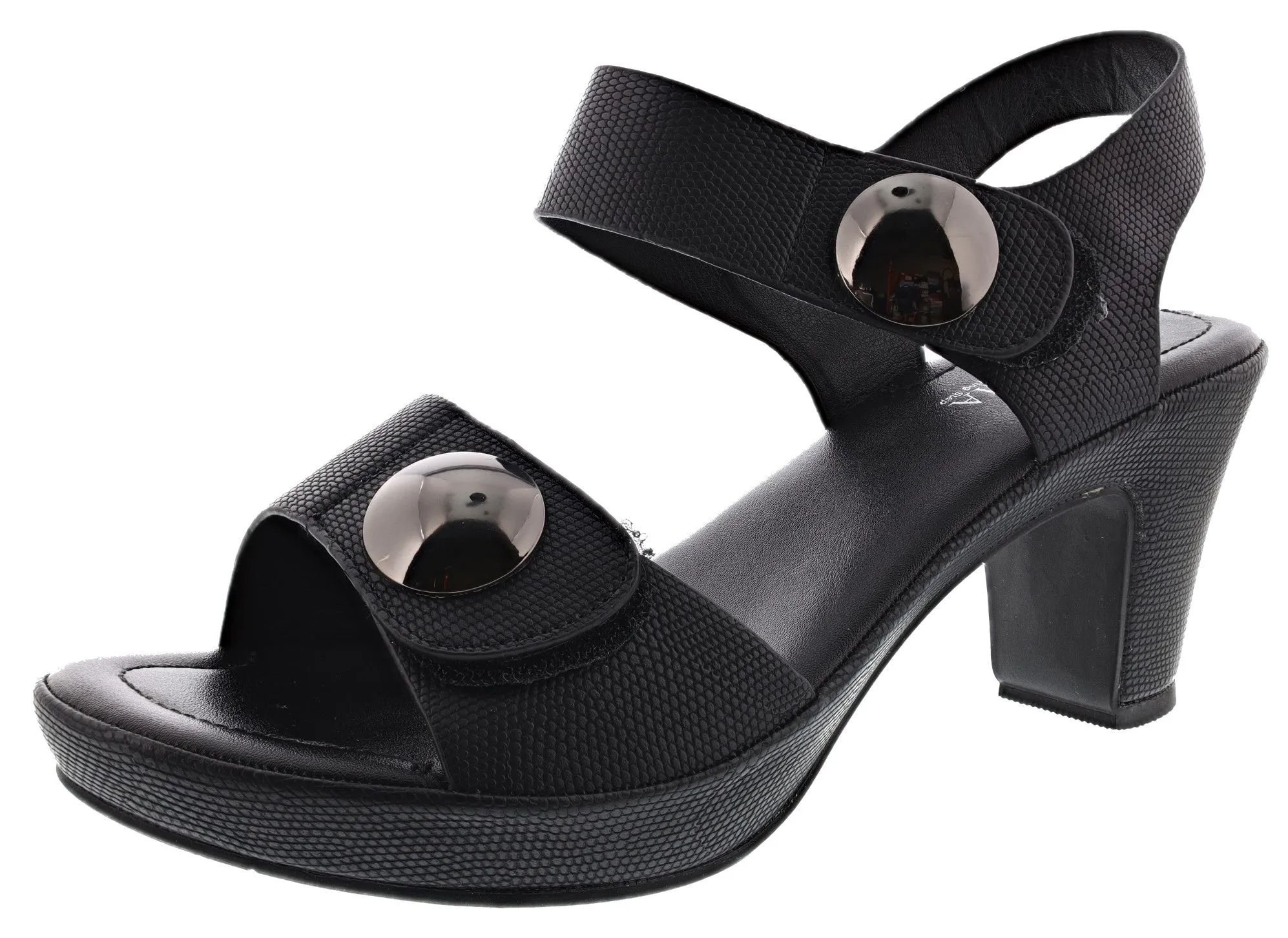 Patrizia Women's Dade Ankle Strap Sandals Pointed Toe Shoes Comfortable Platform Heels