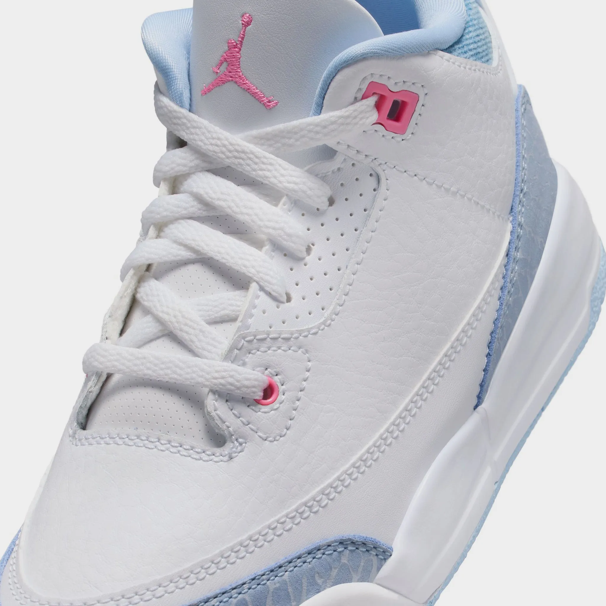Ground Contact Feel Jordan 3 Retro PS White / Pink Glow - Cobalt Bliss