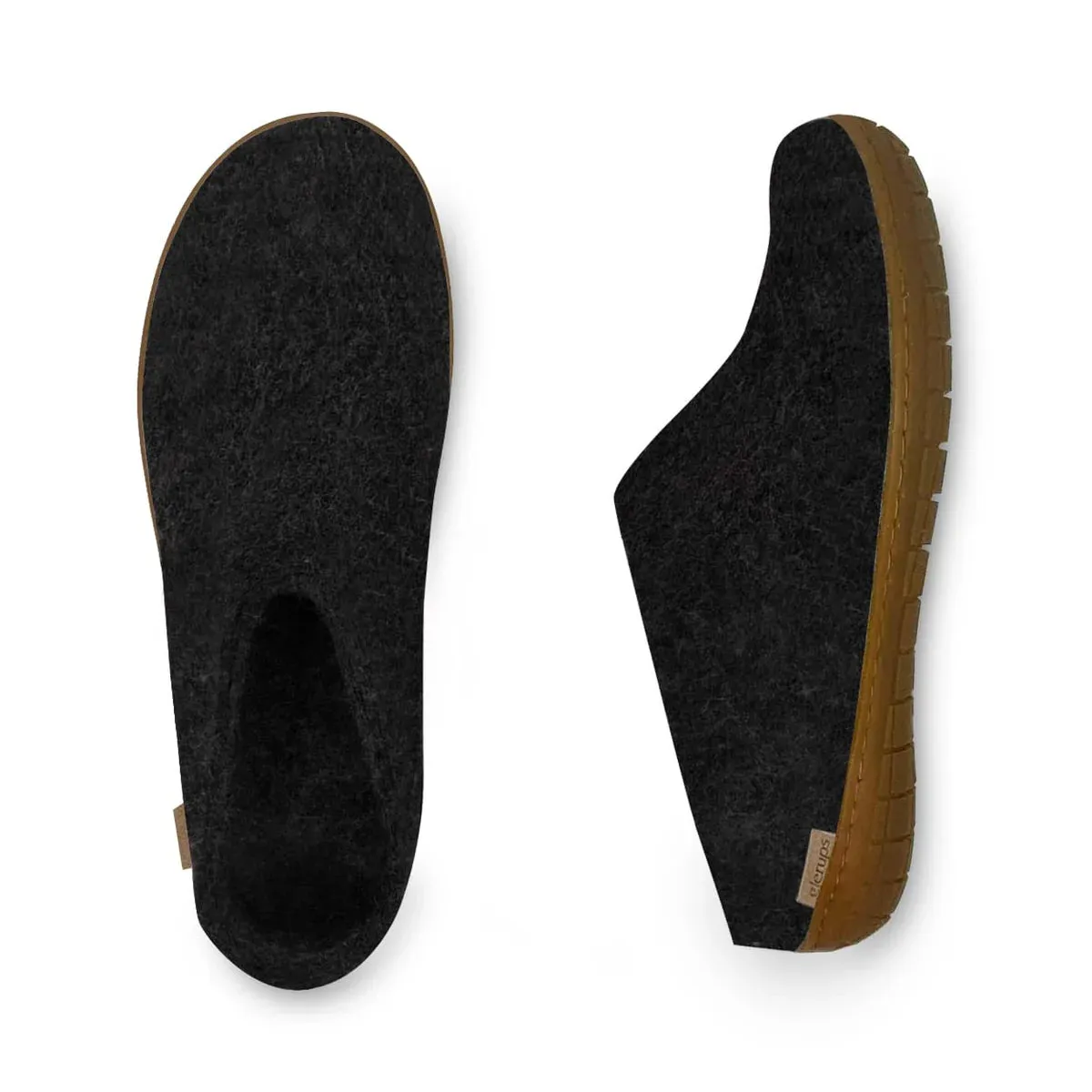 Trail Glerups Slipper: Slip On, Charcoal - Honey Rubber Sole - BR-02-00
