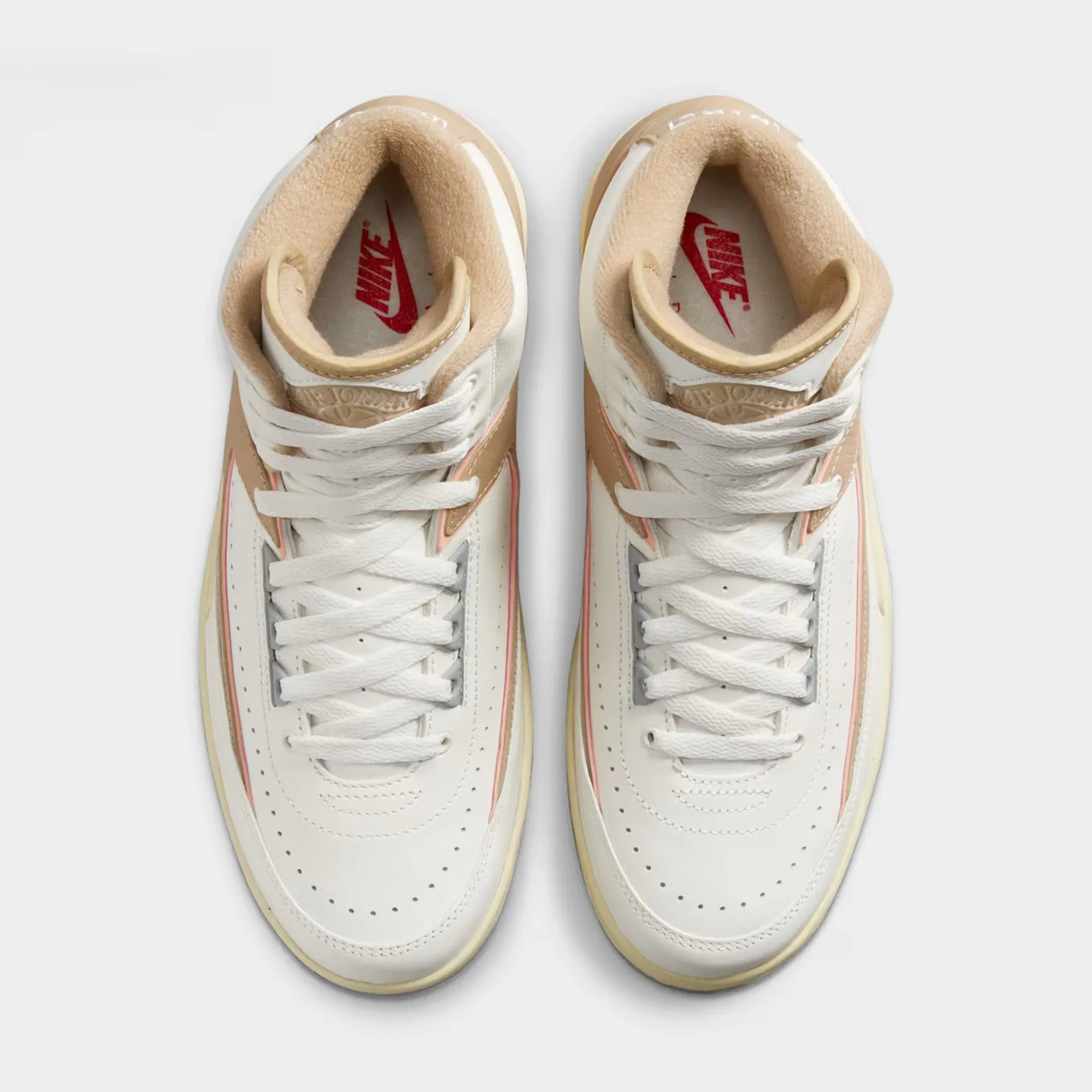 Jordan Women's 2 Retro Sail / Desert - Sunset Haze Reinforced Heel Cup Stain   Resistant