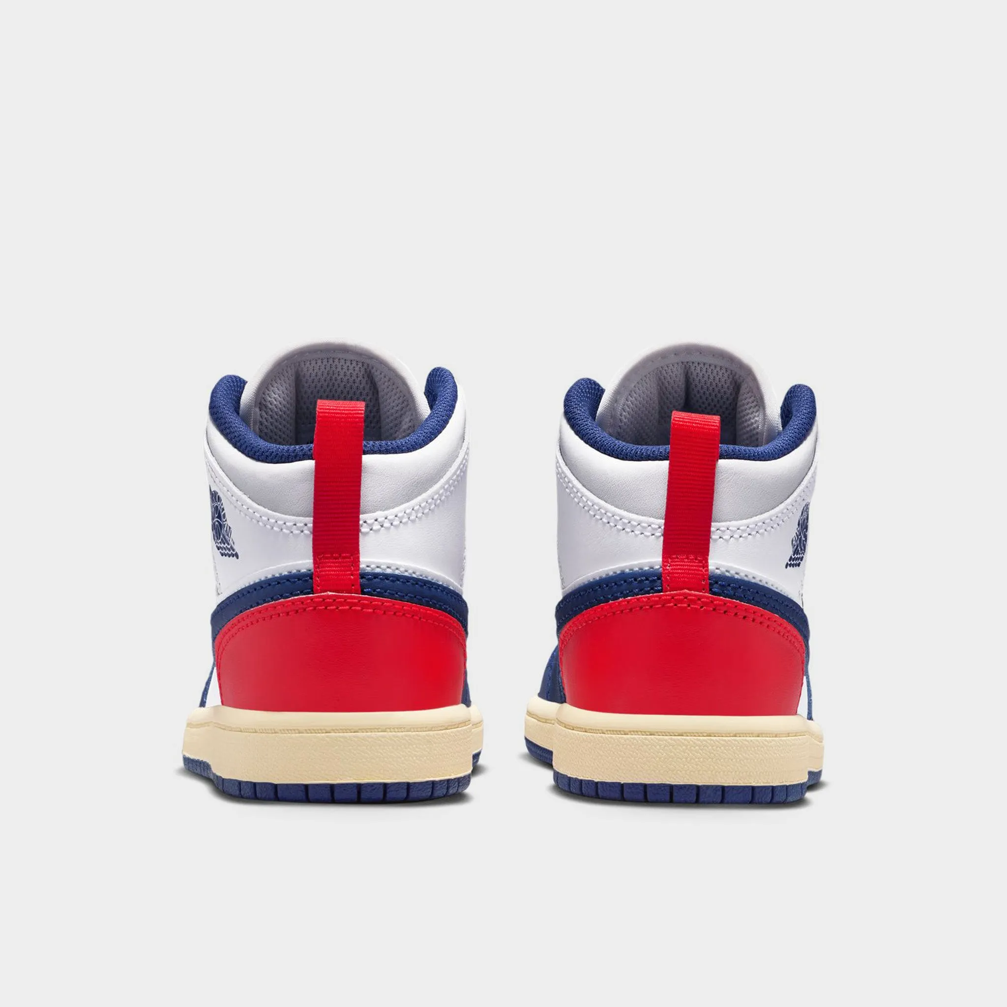 Jordan 1 Mid PS White / Deep Royal Blue - University Red Heat Sealed Reinforcements Comfort Focused
